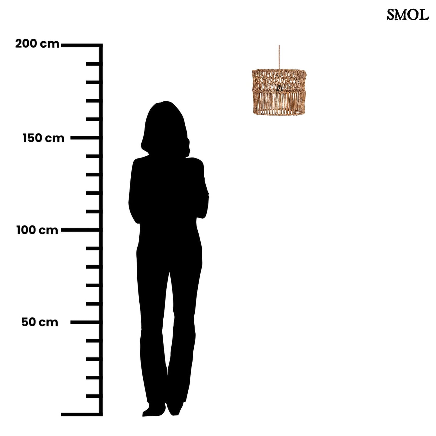 TAKUHANKI, természetes banánlevél függőlámpaernyő, ⌀30 cm - smol.hu - méretarányosan