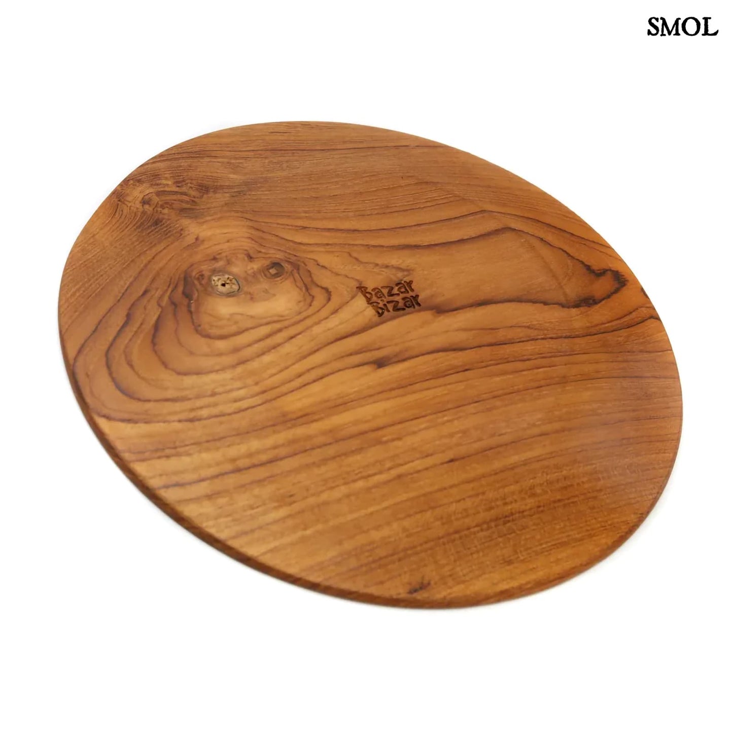 TEAK ROOT, nagyméretű, kerek, fatál, ⌀35 cm - smol.hu - alulról