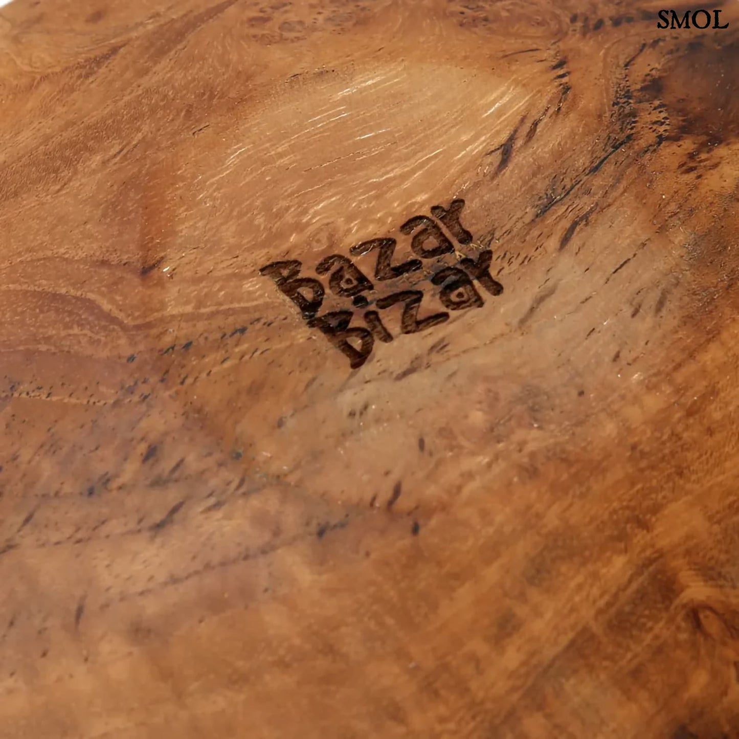 TEAK ROOT, nagyméretű, kerek, fatál, ⌀35 cm - smol.hu - logoval
