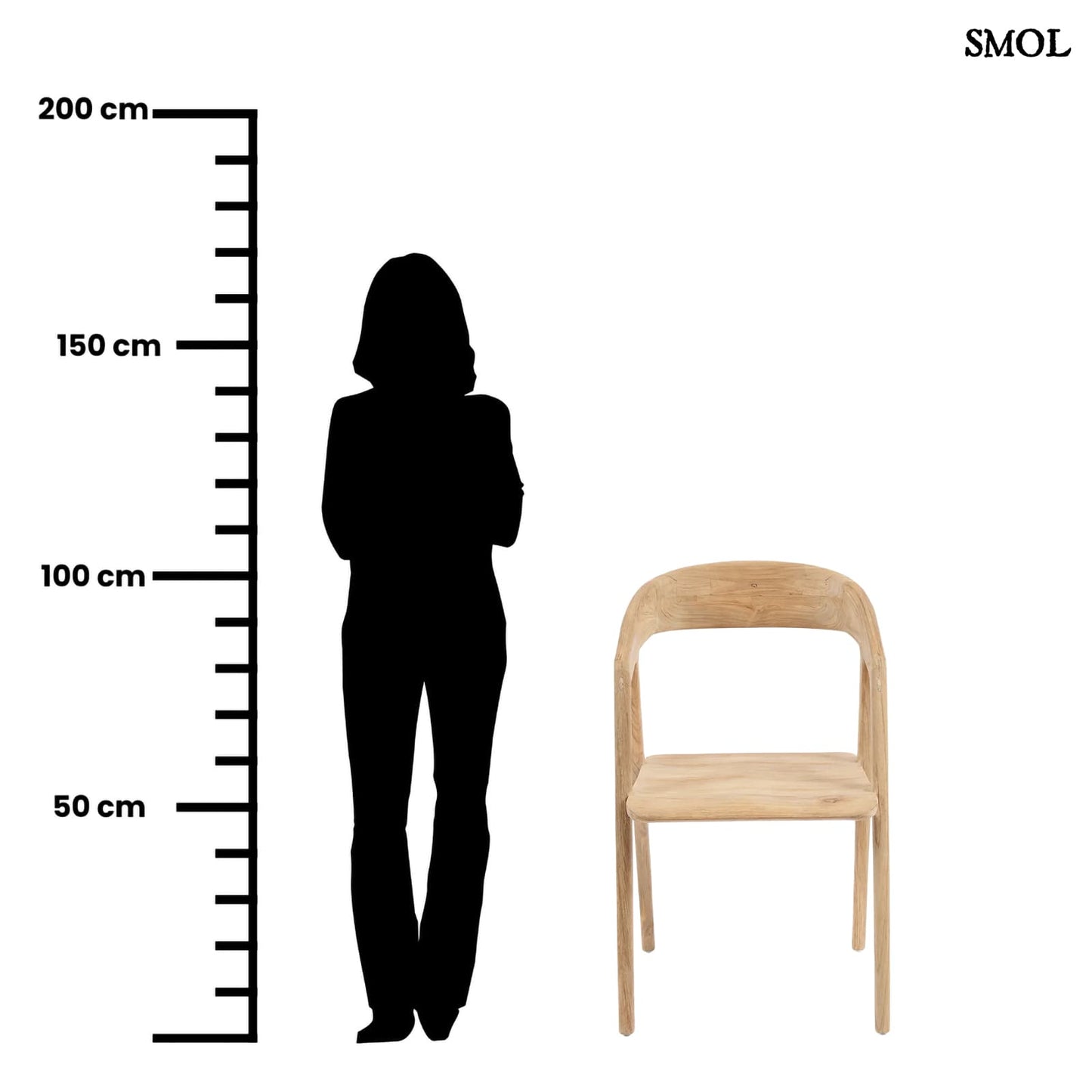 TELUK, teakfa étkezőszék, 83 cm - smol.hu