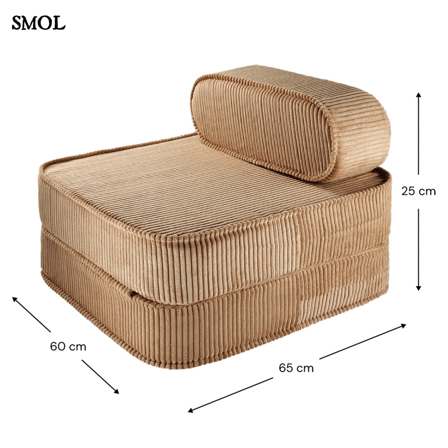smol.hu -TOFFEE, ággyá alakítható, kordbársony gyerekfotel