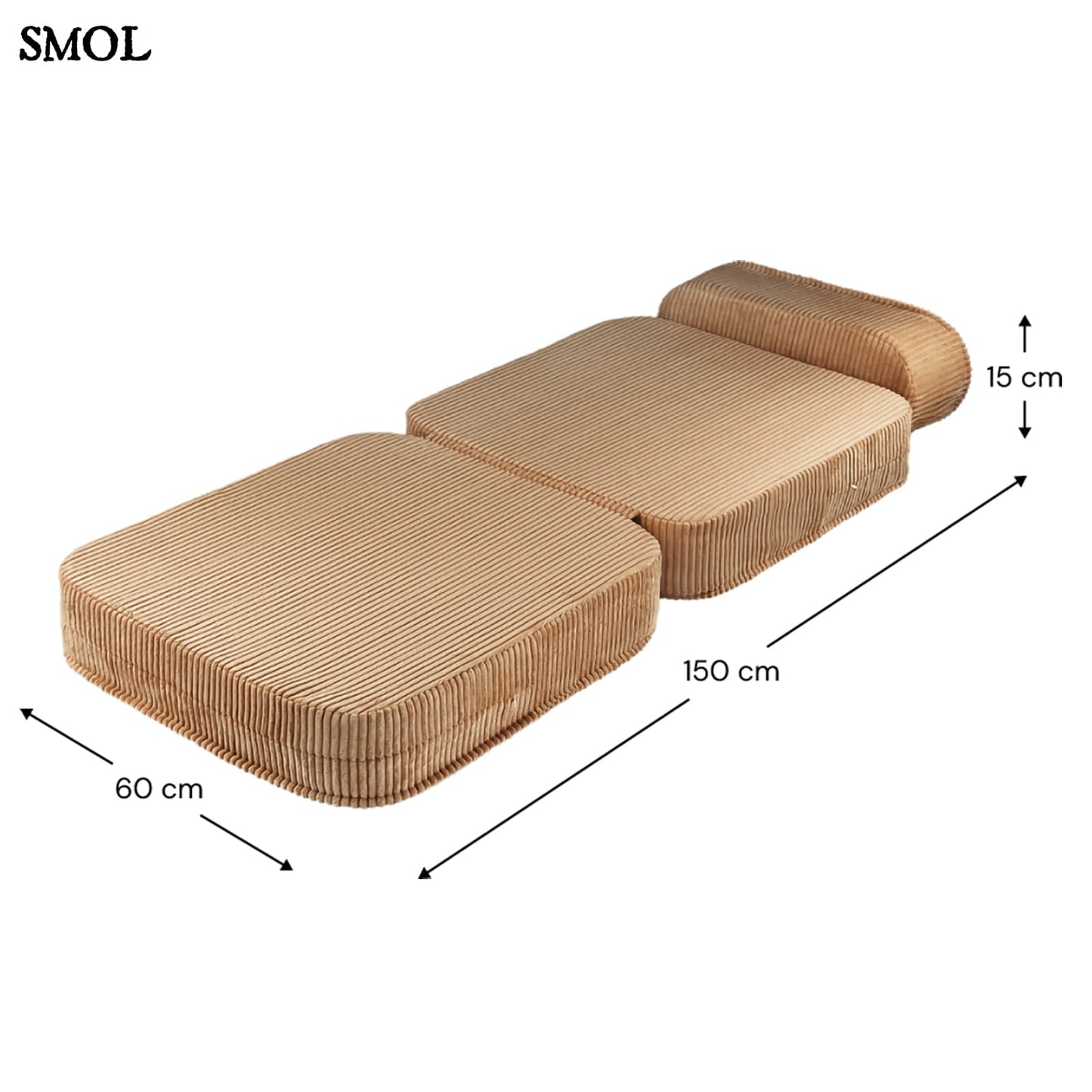 smol.hu -TOFFEE, ággyá alakítható, kordbársony gyerekfotel