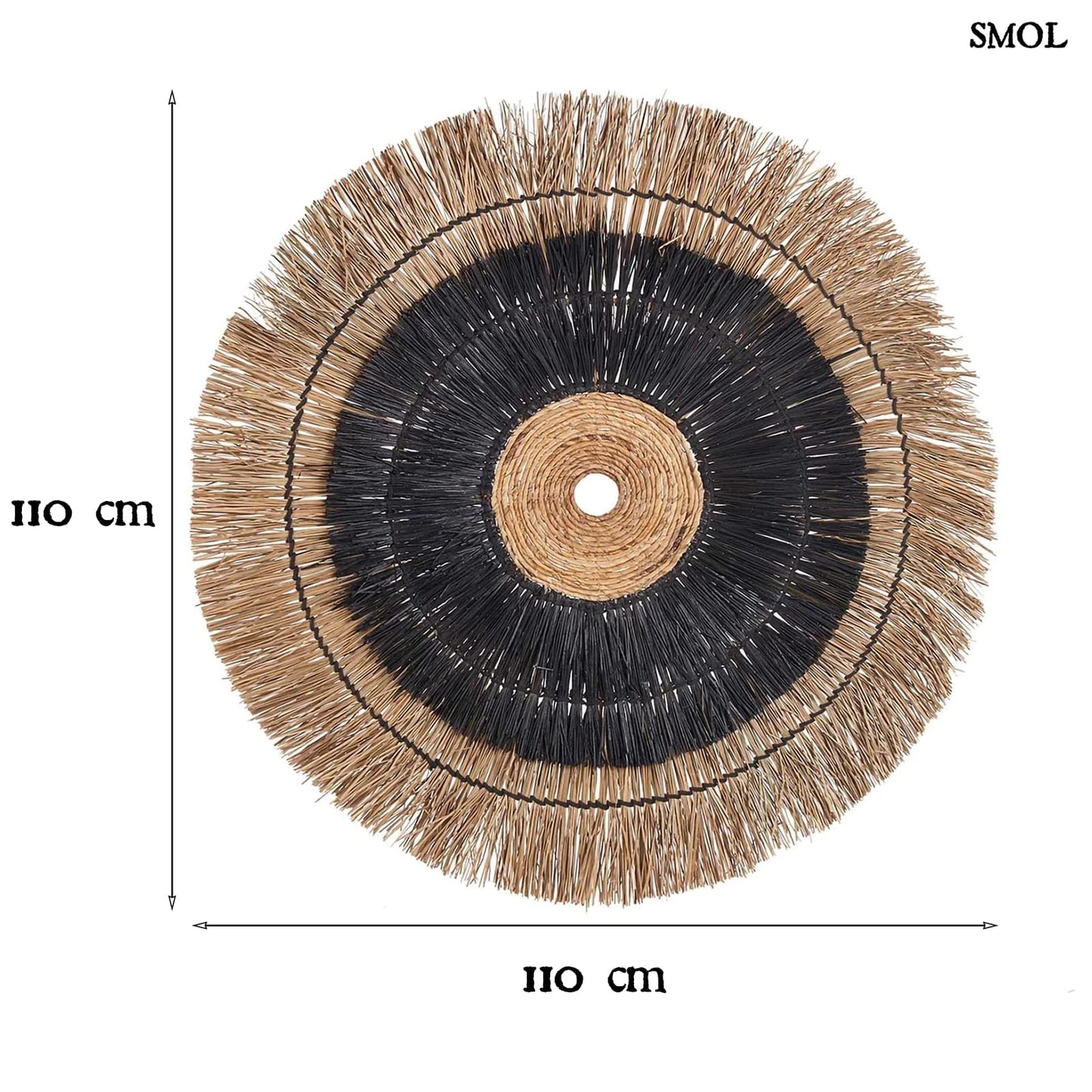 Természetes Banánlevél Fali Dekoráció, 110 cm | AMAZONIA | SMOL - méretekkel