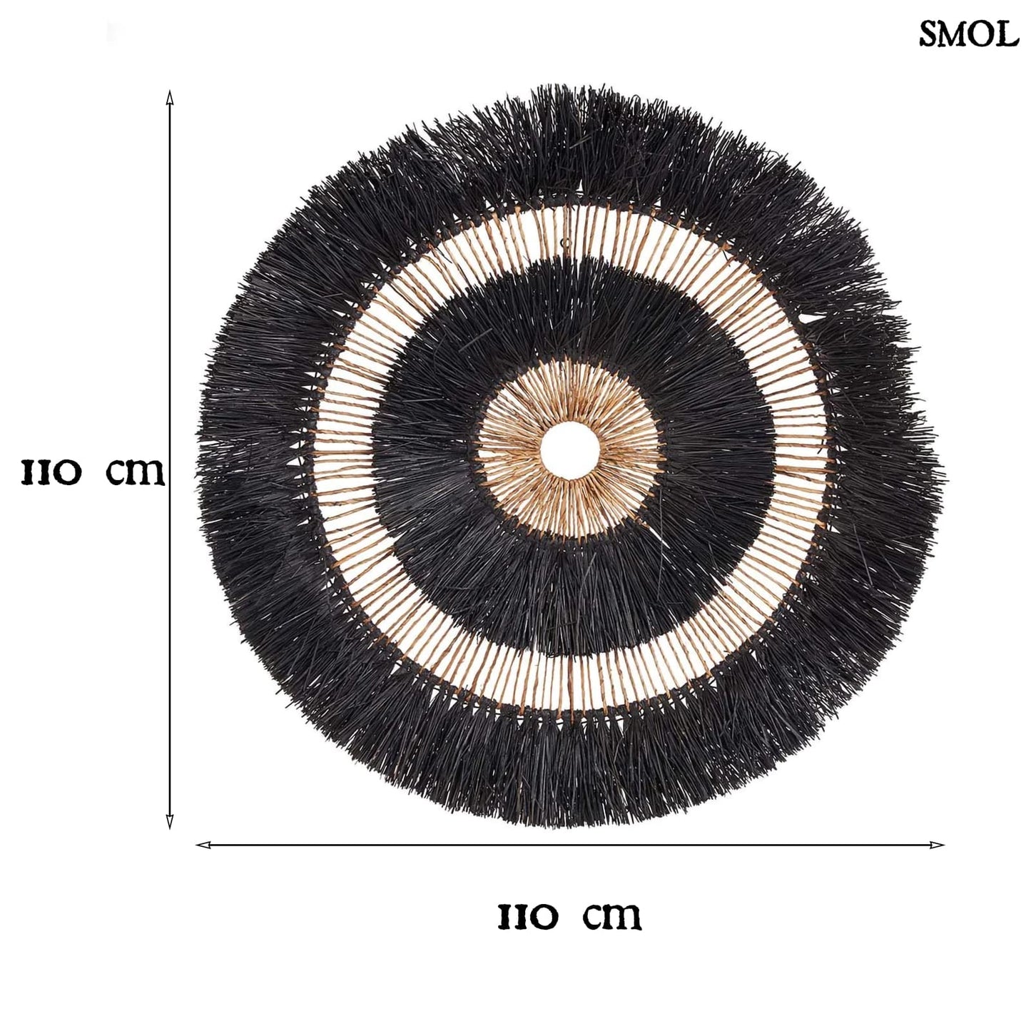 Természetes Banánlevél Fali Dekoráció, 110 cm | MAUREA | SMOL - méretekkel