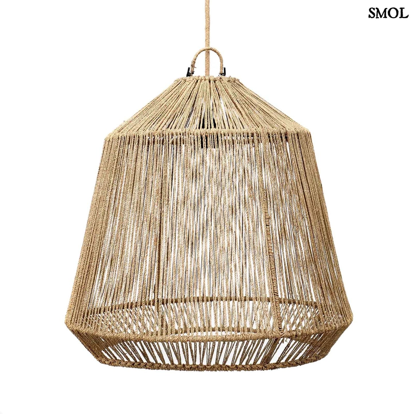 Függőlámpaernyő - rattan, tengerifű, 50 cm | CONIC | SMOL - fehér háttérrel