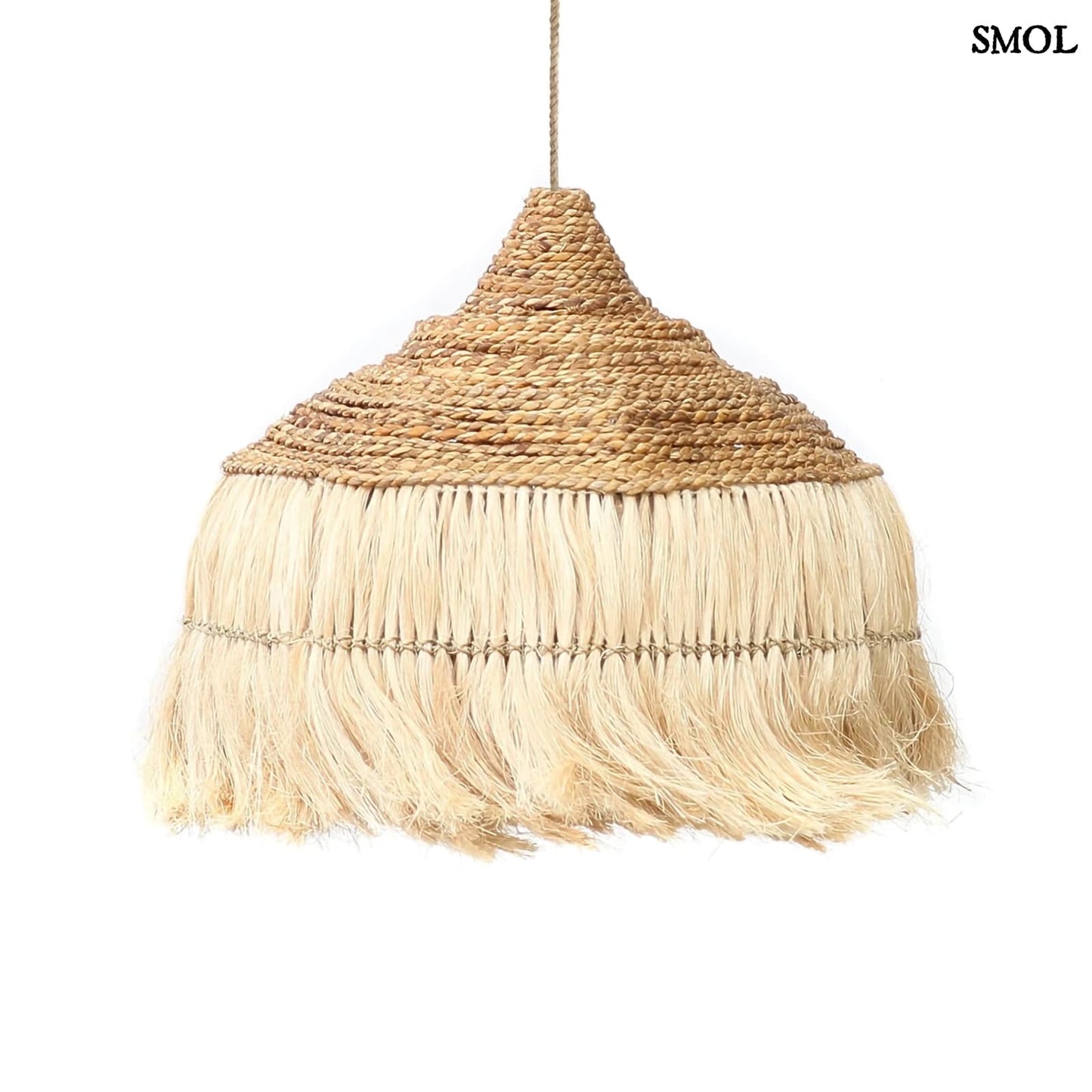 Természetes Függőlámpaernyő, ⌀50 cm | HOOLA | SMOL - fehér háttérrel