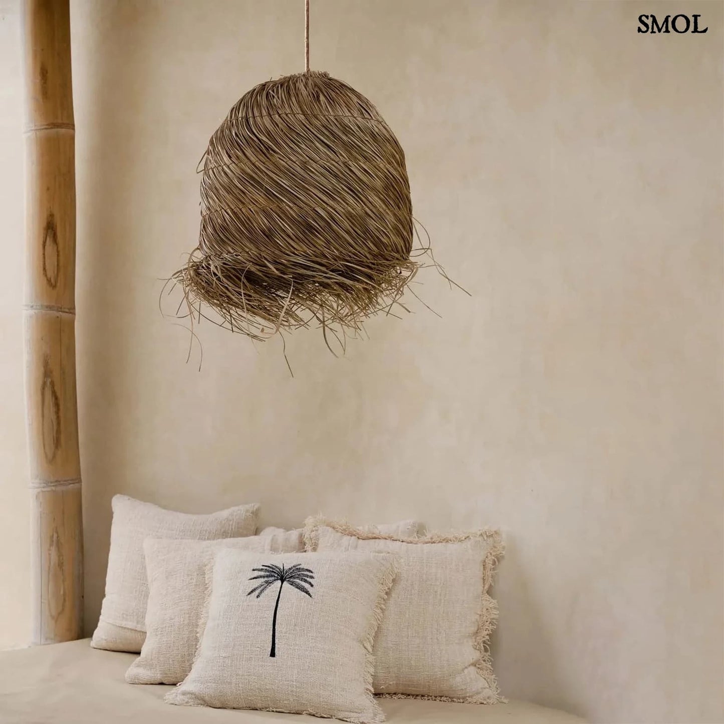 Természetes Függőlámpaernyő, 50 cm | WICKED | SMOL - párnákkal