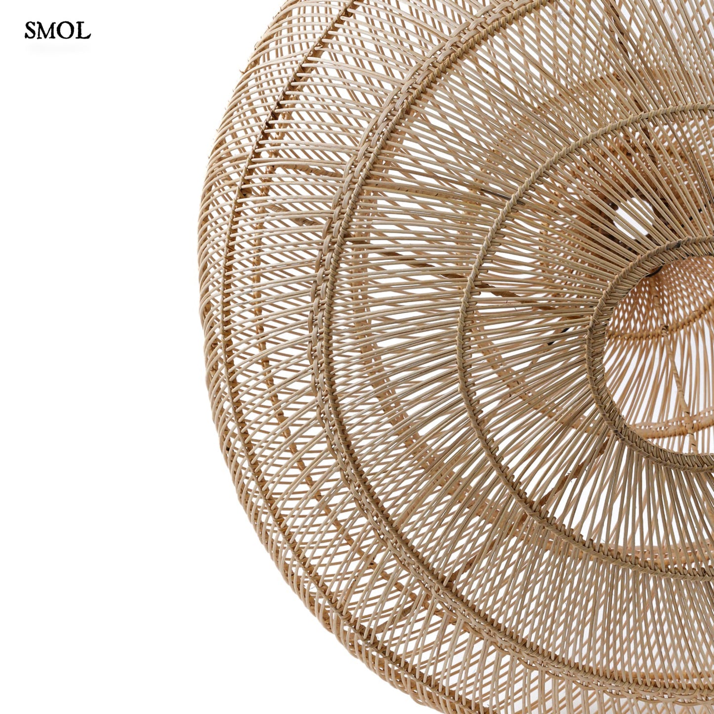 Természetes Rattan Függőlámpaernyő, 110 cm | DROP | SMOL - alulról nagyítva
