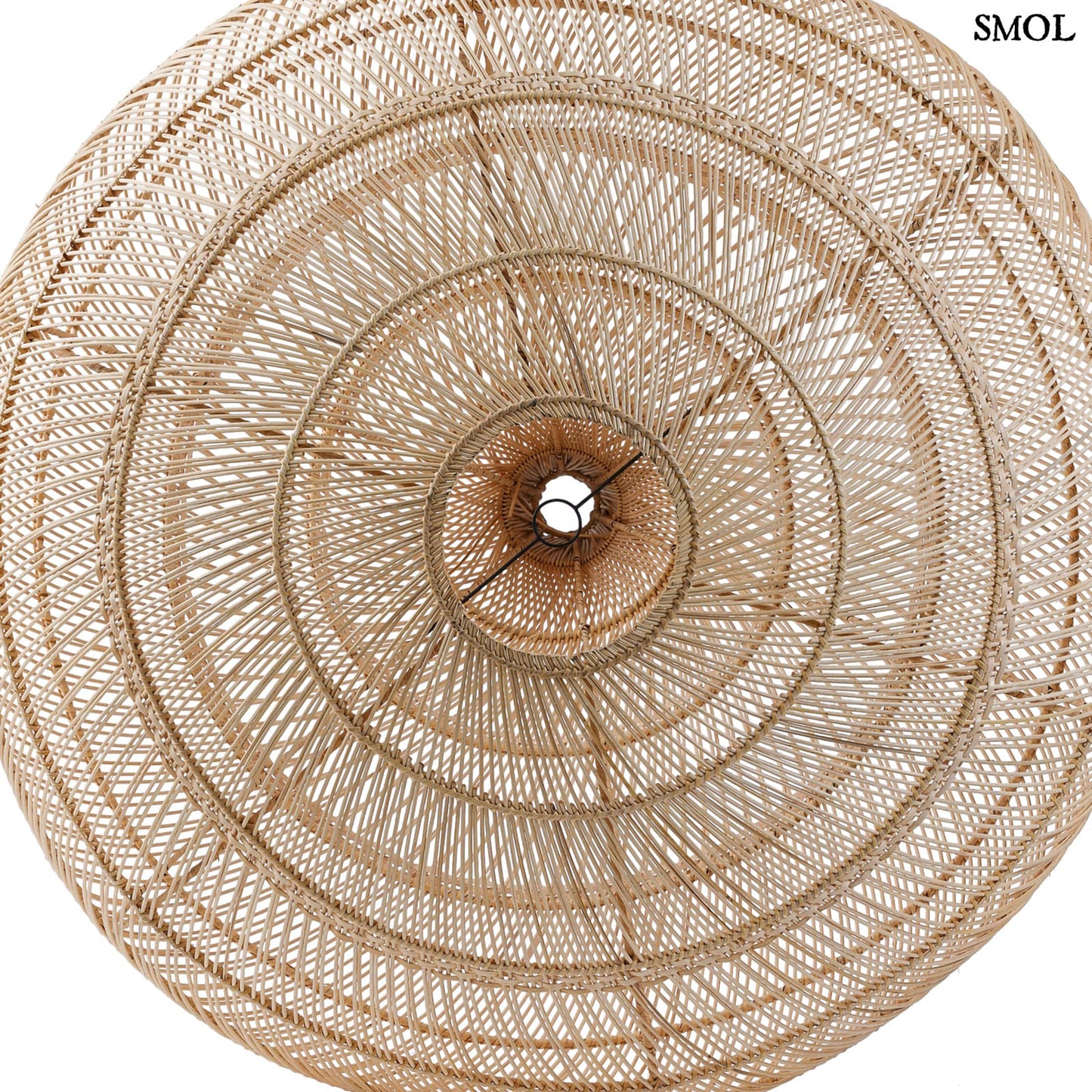 Természetes Rattan Függőlámpaernyő, 110 cm | DROP | SMOL - alulról