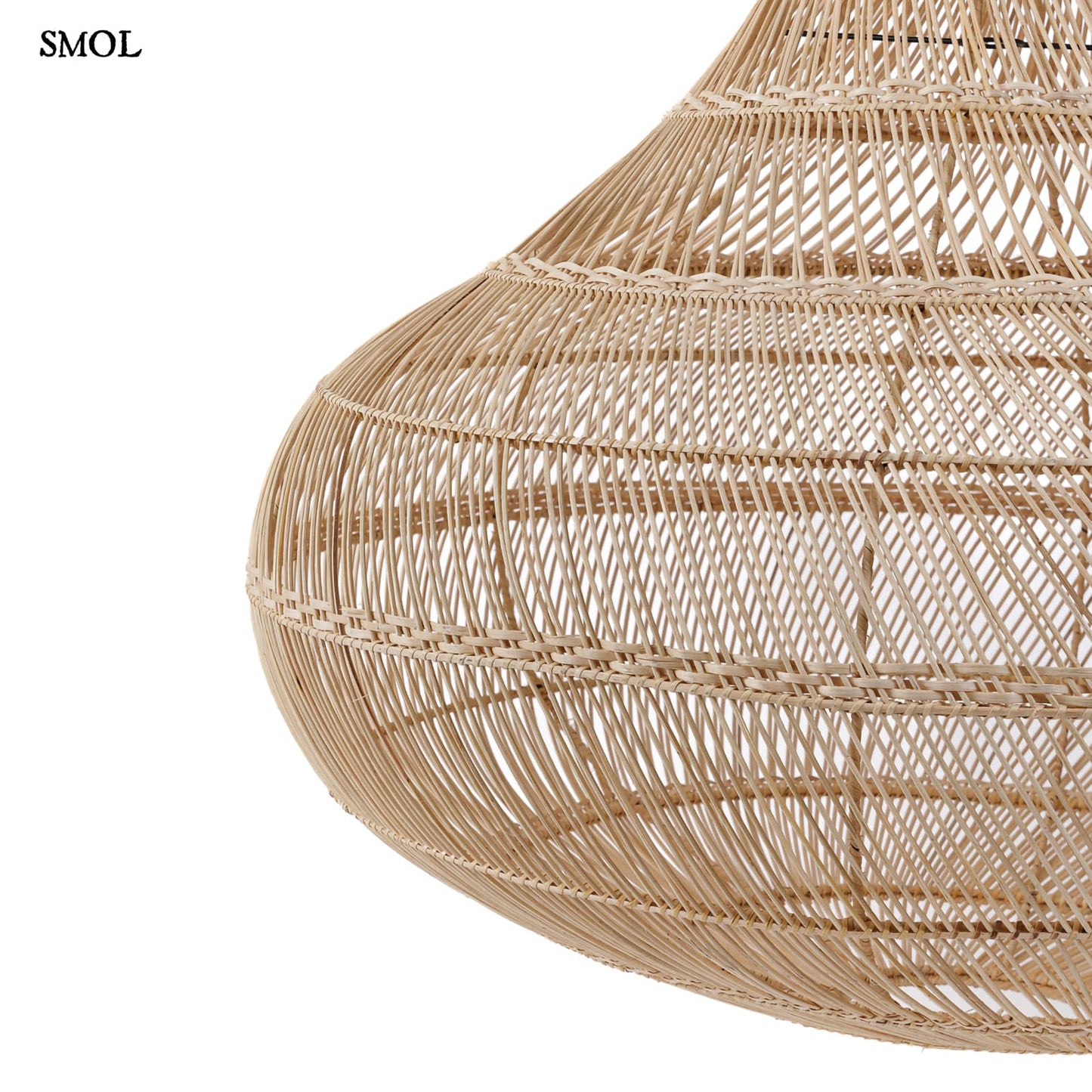 Természetes Rattan Függőlámpaernyő, 110 cm | DROP | SMOL - oldalról nagyítva