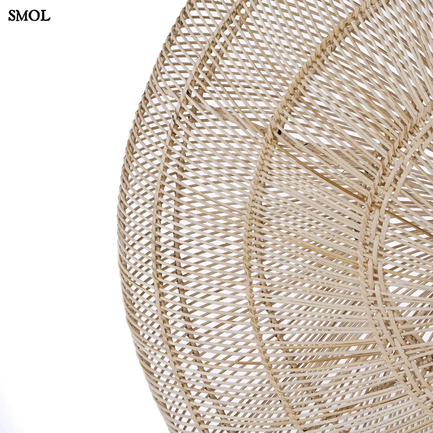 Természetes Rattan Függőlámpaernyő, ⌀110 cm | MACARON | SMOL - rattan nagyítva