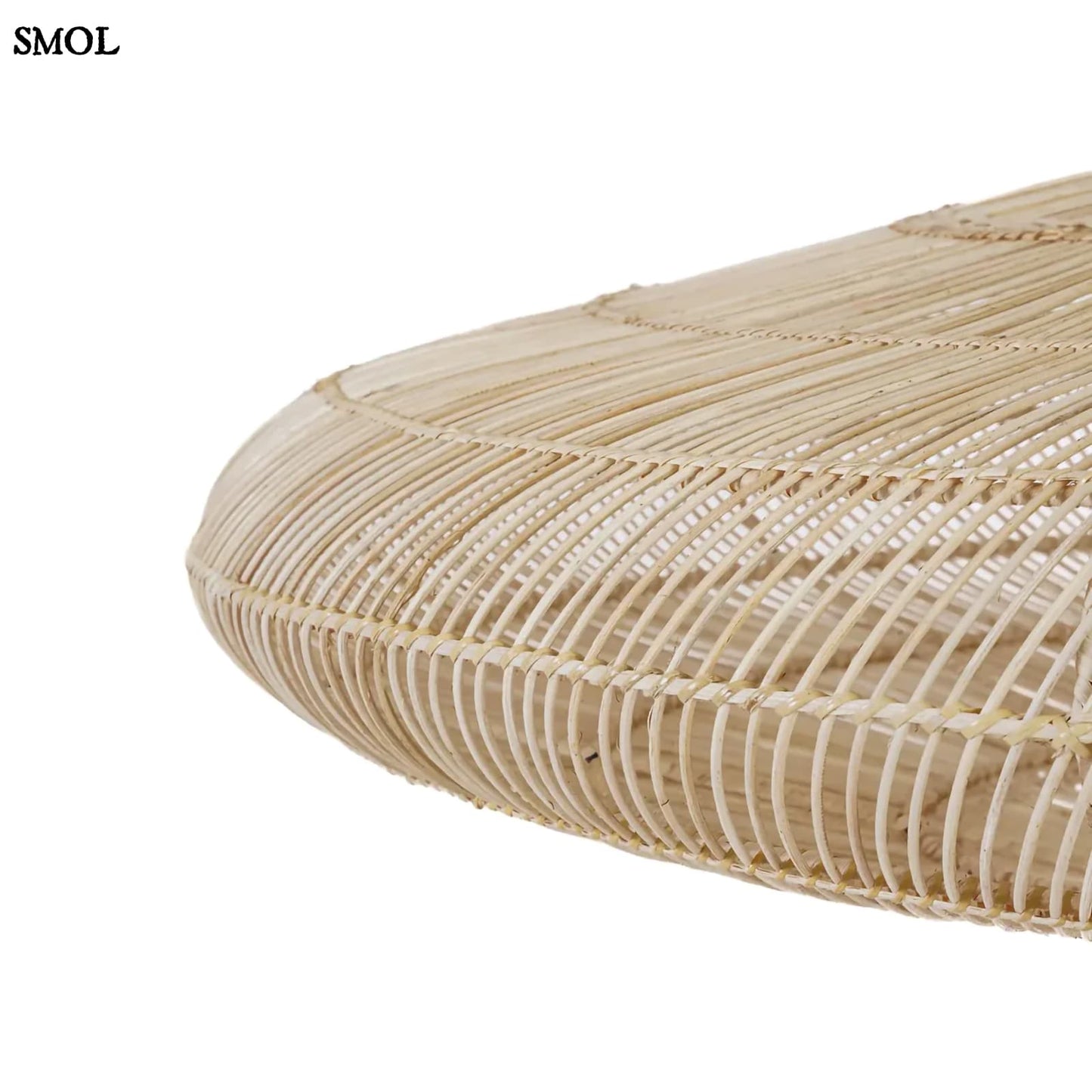 Természetes Rattan Függőlámpaernyő, ⌀110 cm | MACARON | SMOL - oldalról nagyítva