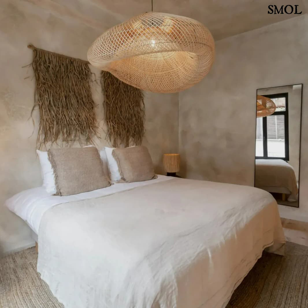 Természetes Rattan Függőlámpaernyő, 120 cm | CLOUD | SMOL - hálószobában