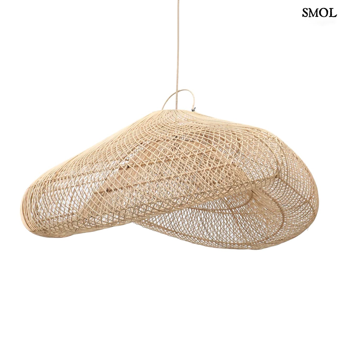 Természetes Rattan Függőlámpaernyő, 120 cm | CLOUD | SMOL - fehér háttérrel