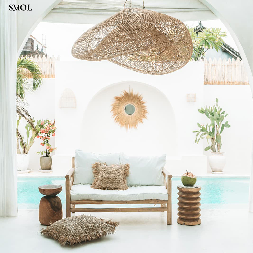 Természetes Rattan Függőlámpaernyő, 120 cm | CLOUD | SMOL - teraszon