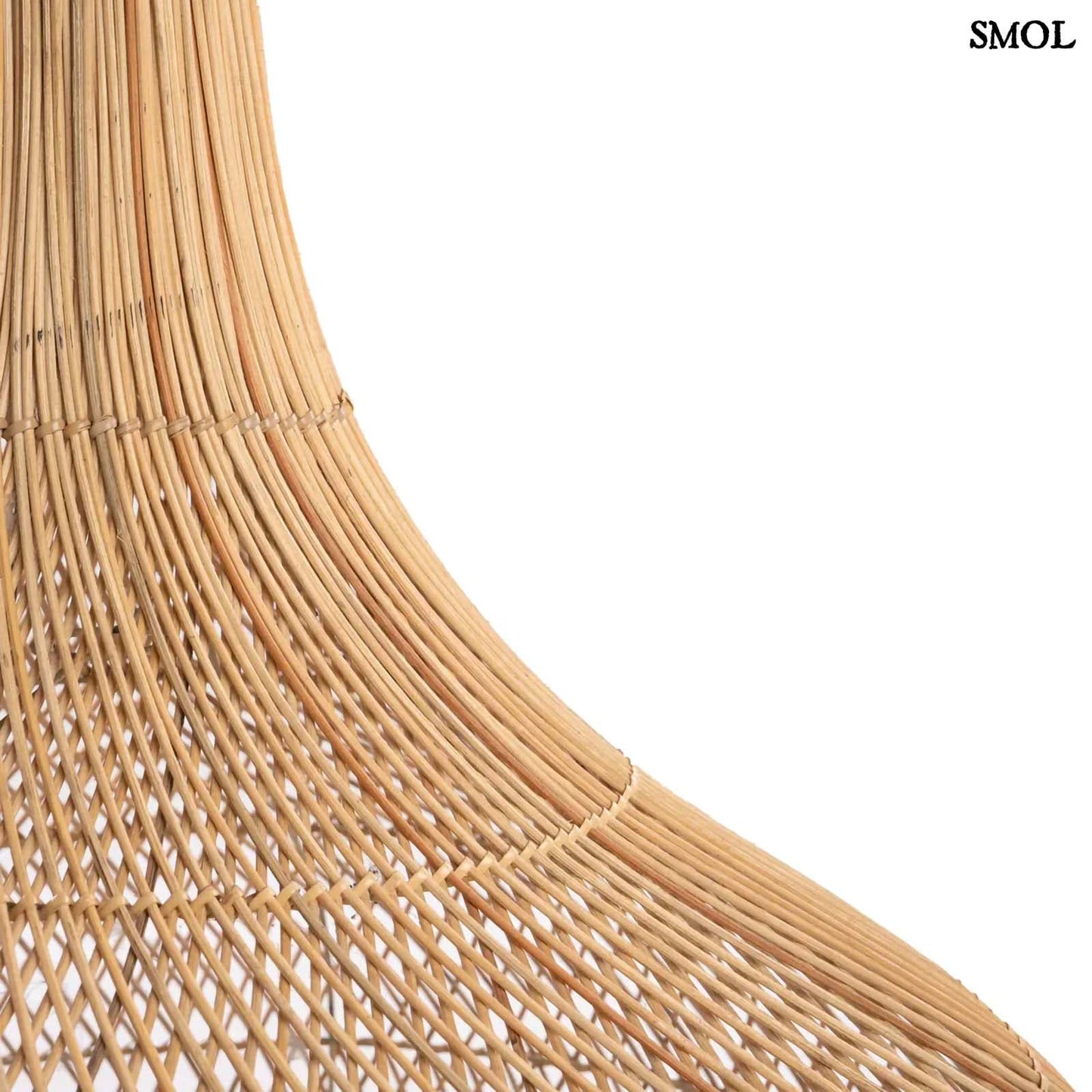 Természetes Rattan Függőlámpaernyő, ⌀120 cm | SHALA | SMOL - ív nagyítva