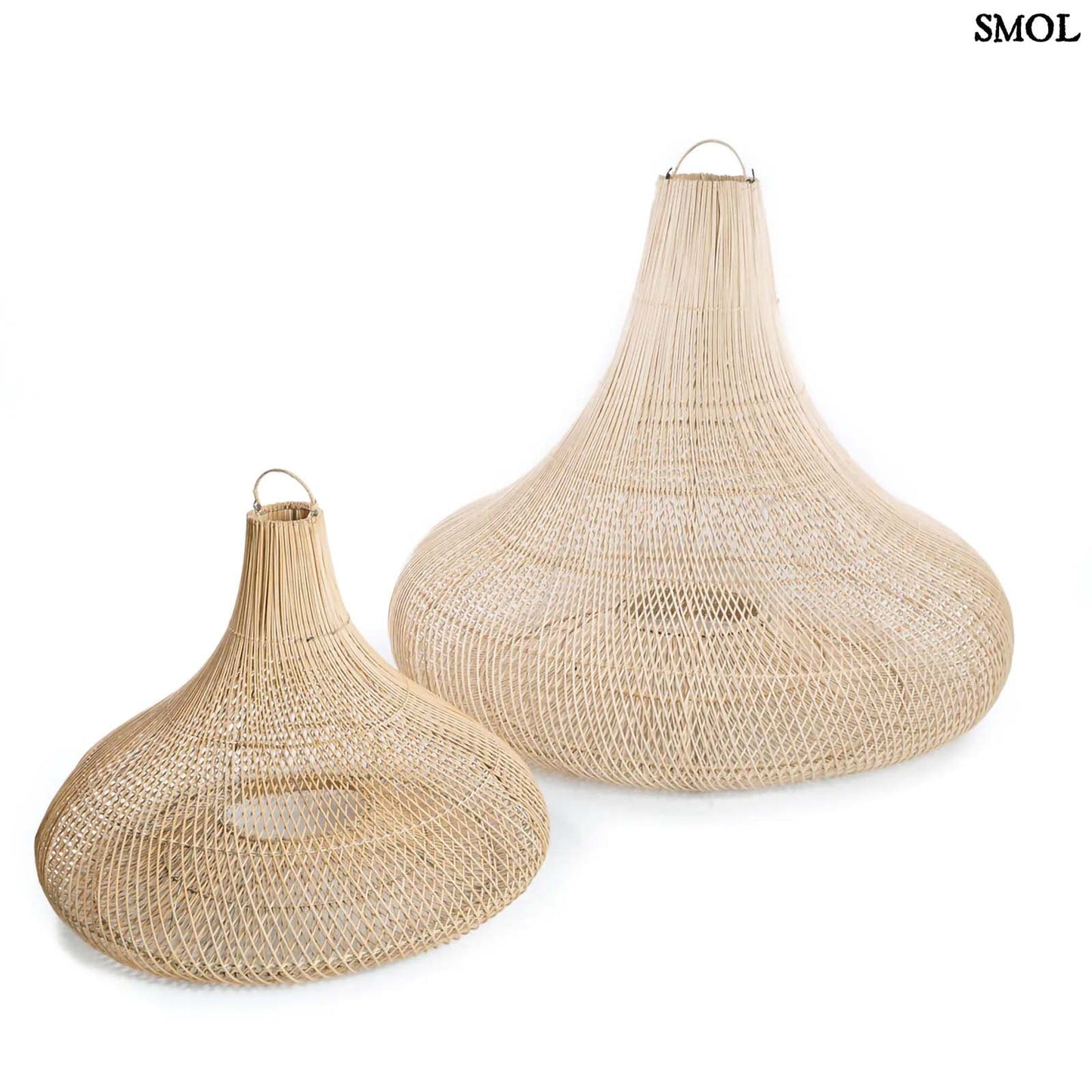 Természetes Rattan Függőlámpaernyő, ⌀120 cm | SHALA | SMOL - két méretben