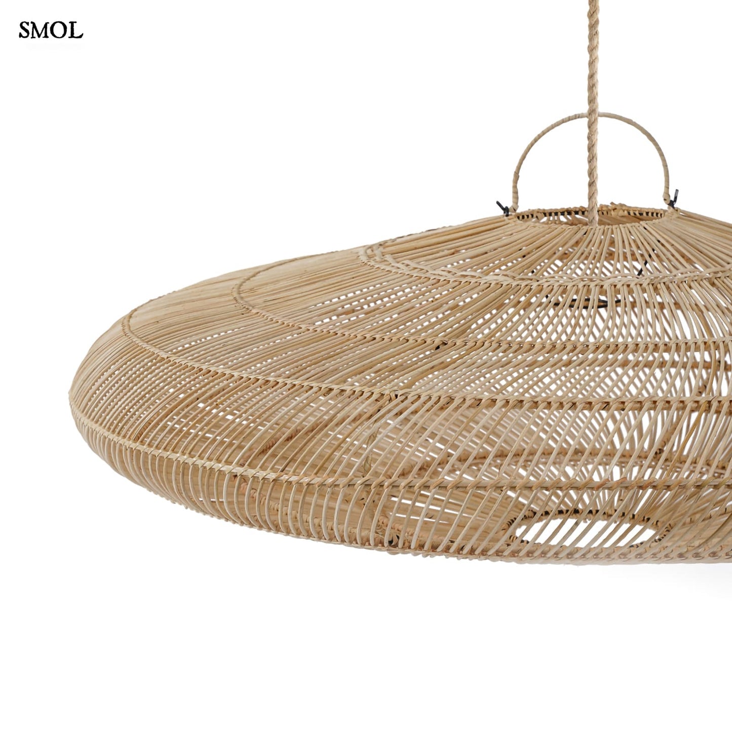 Természetes Rattan Függőlámpaernyő, 150 cm | MACARON | SMOL - oldalról