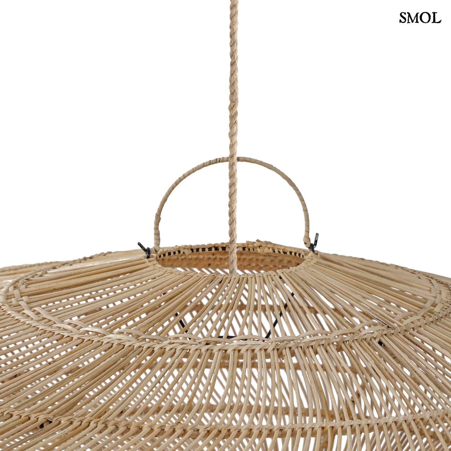 Természetes Rattan Függőlámpaernyő, 150 cm | MACARON | SMOL - felső rész nagyítva