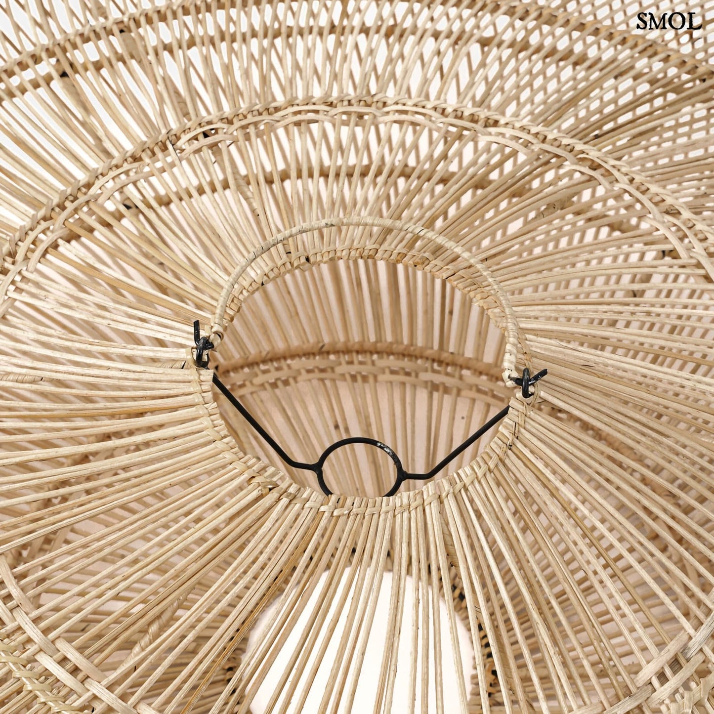 Természetes Rattan Függőlámpaernyő, 150 cm | MACARON | SMOL - felülről nagyítva
