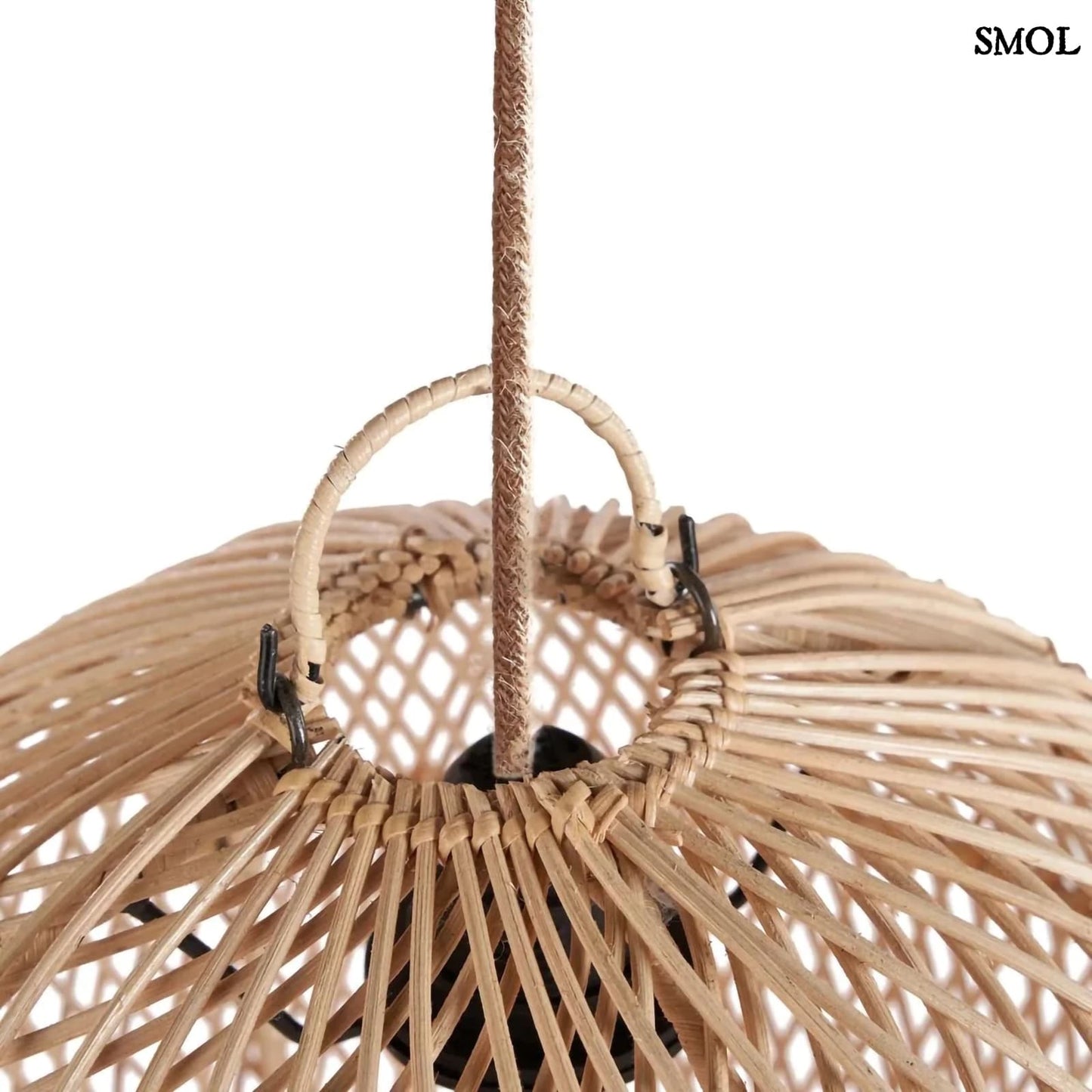 Természetes Rattan Függőlámpaernyő, ⌀30 cm | BUBBLE |SMOL - akasztó nagyítva