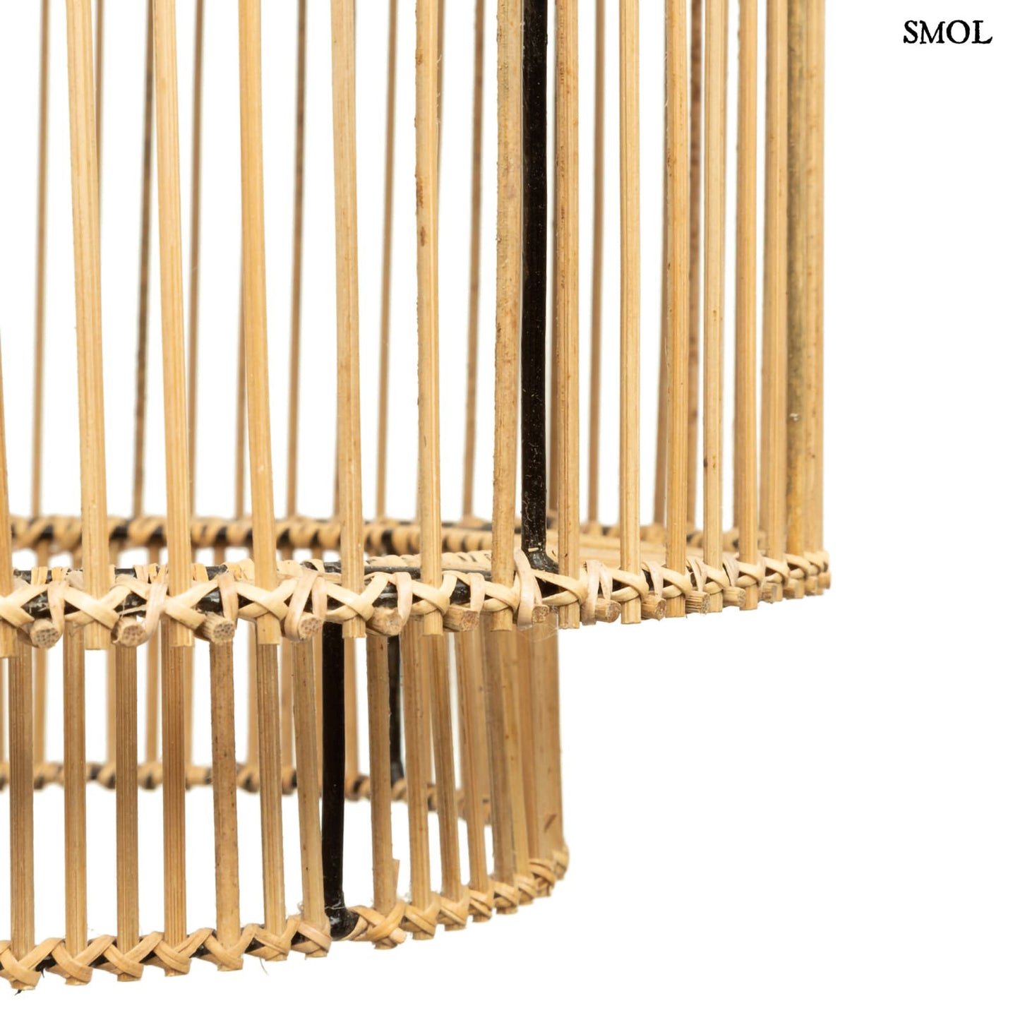 Természetes Rattan Függőlámpaernyő, 40 cm | COLONIAL | SMOL - alsó rész nagyítva