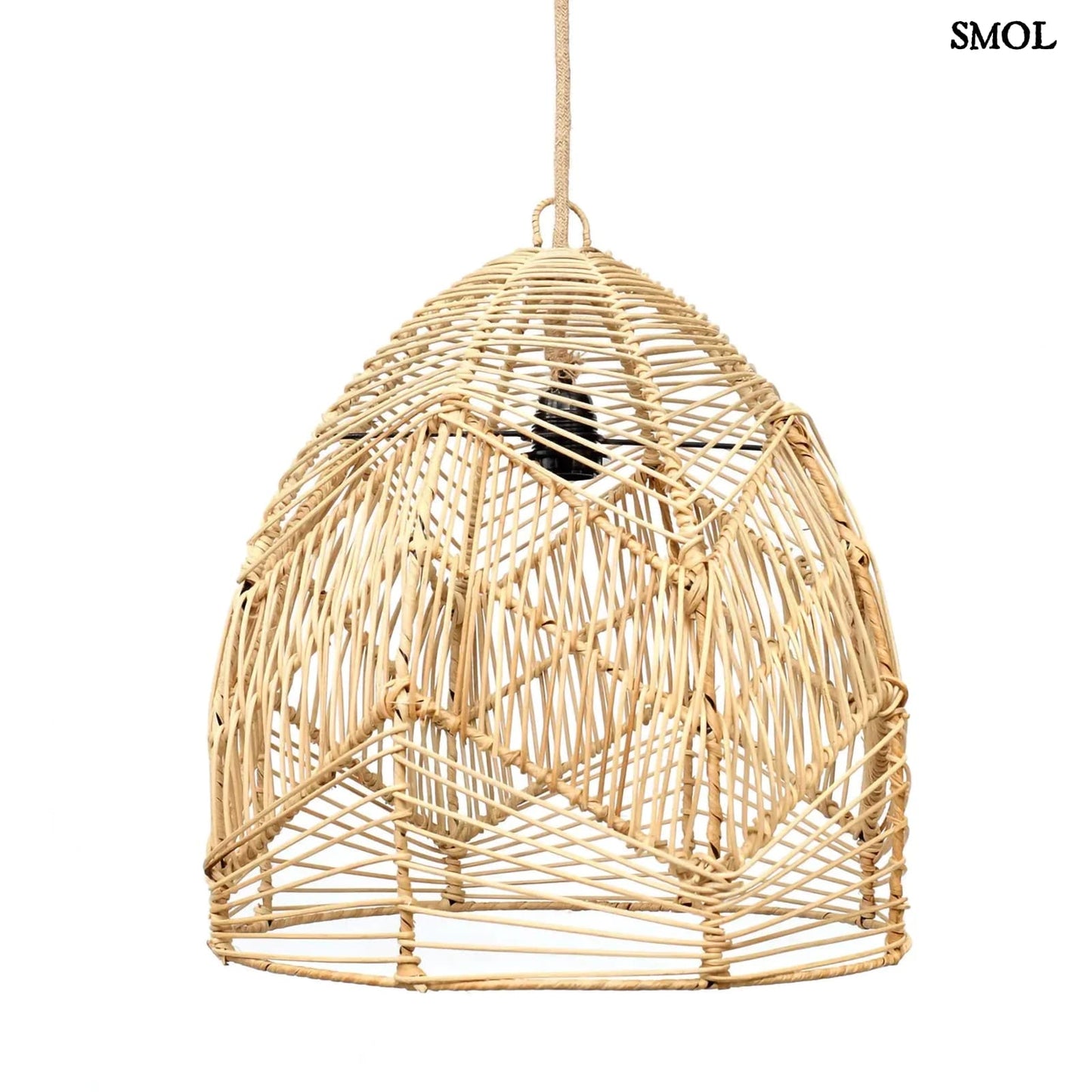 Természetes Rattan Függőlámpaernyő, 42 cm | BALA | SMOL - fehér háttérrel