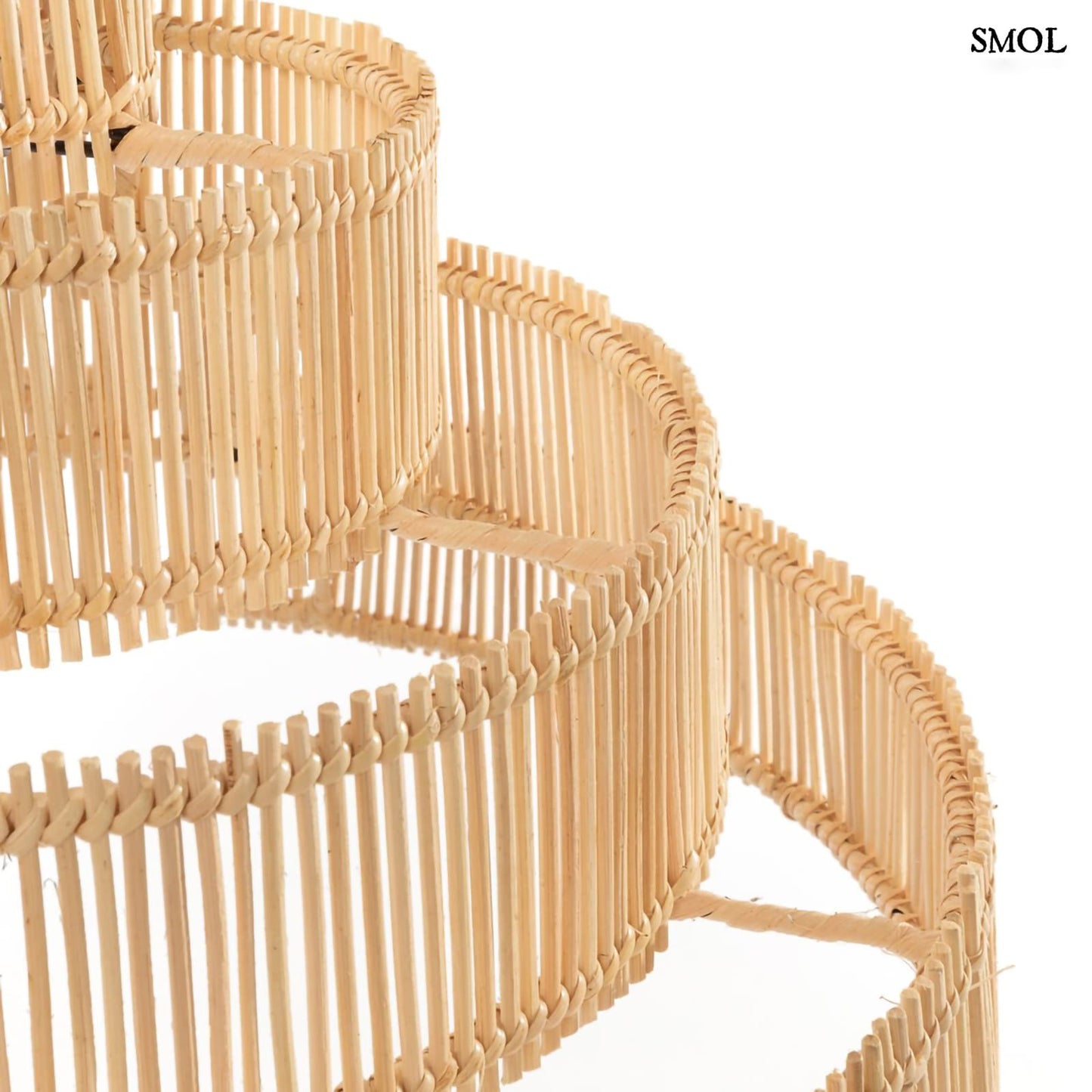 Természetes Rattan Függőlámpaernyő, 51 cm | CAKE | SMOL - szintek nagyítva