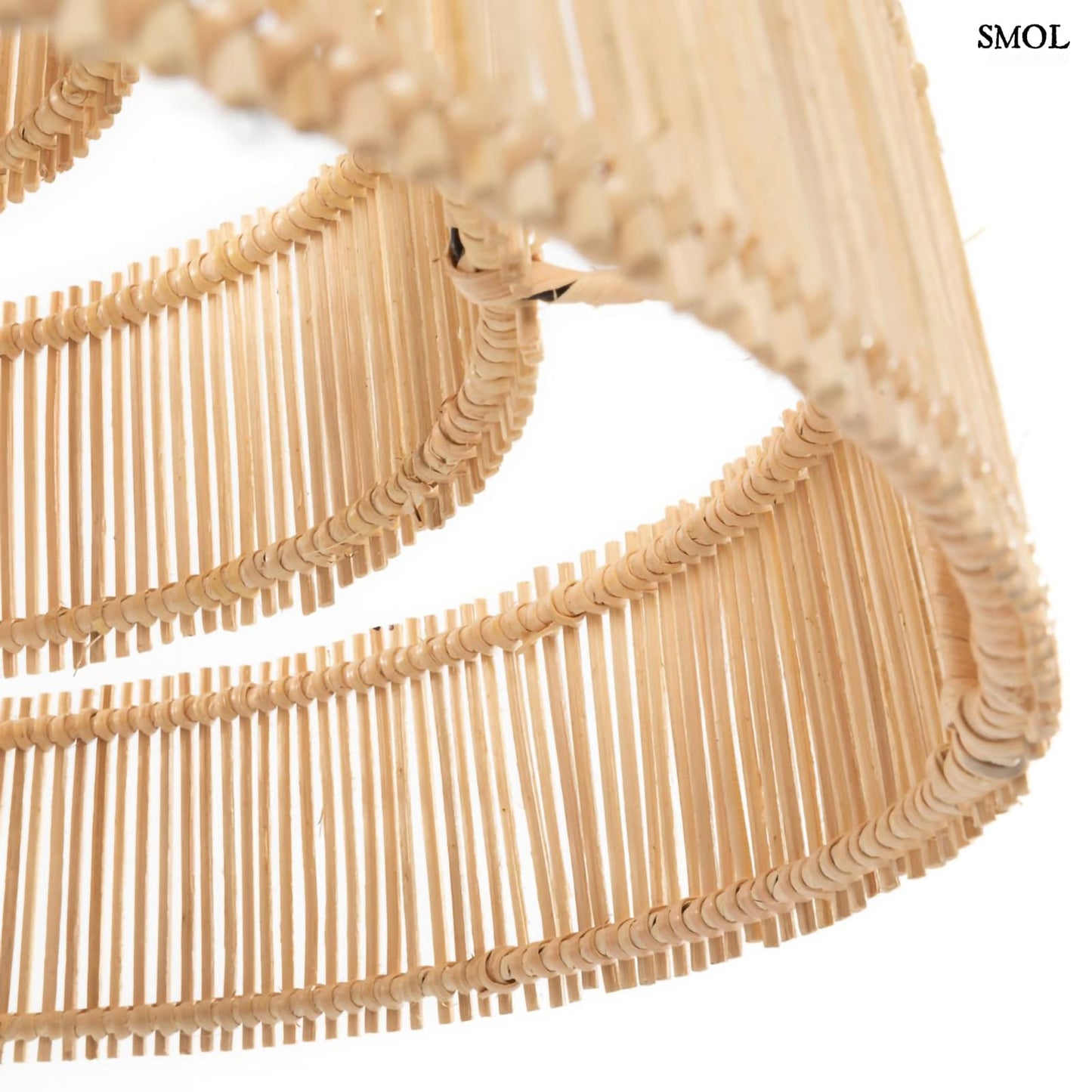 Természetes Rattan Függőlámpaernyő, 51 cm | CAKE | SMOL - alulról nagyítva