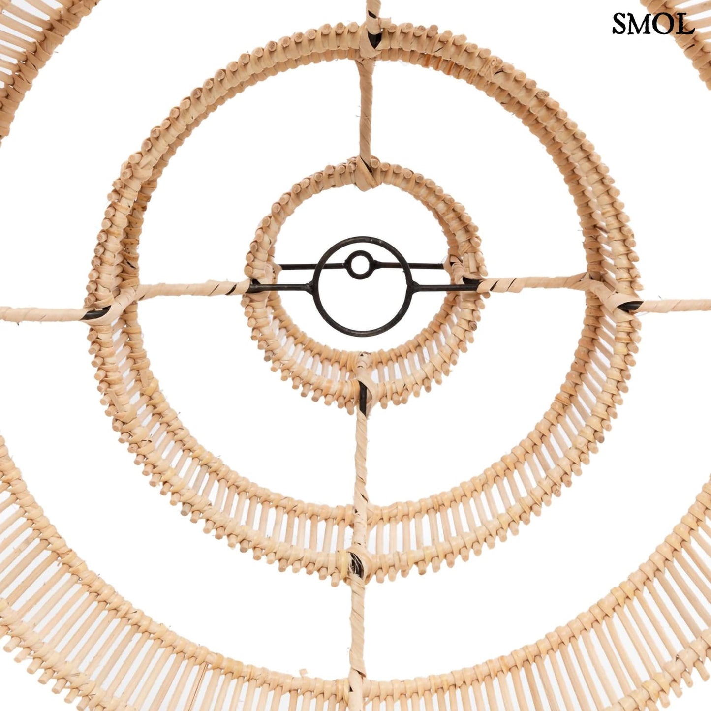 Természetes Rattan Függőlámpaernyő, 51 cm | CAKE | SMOL - alulról