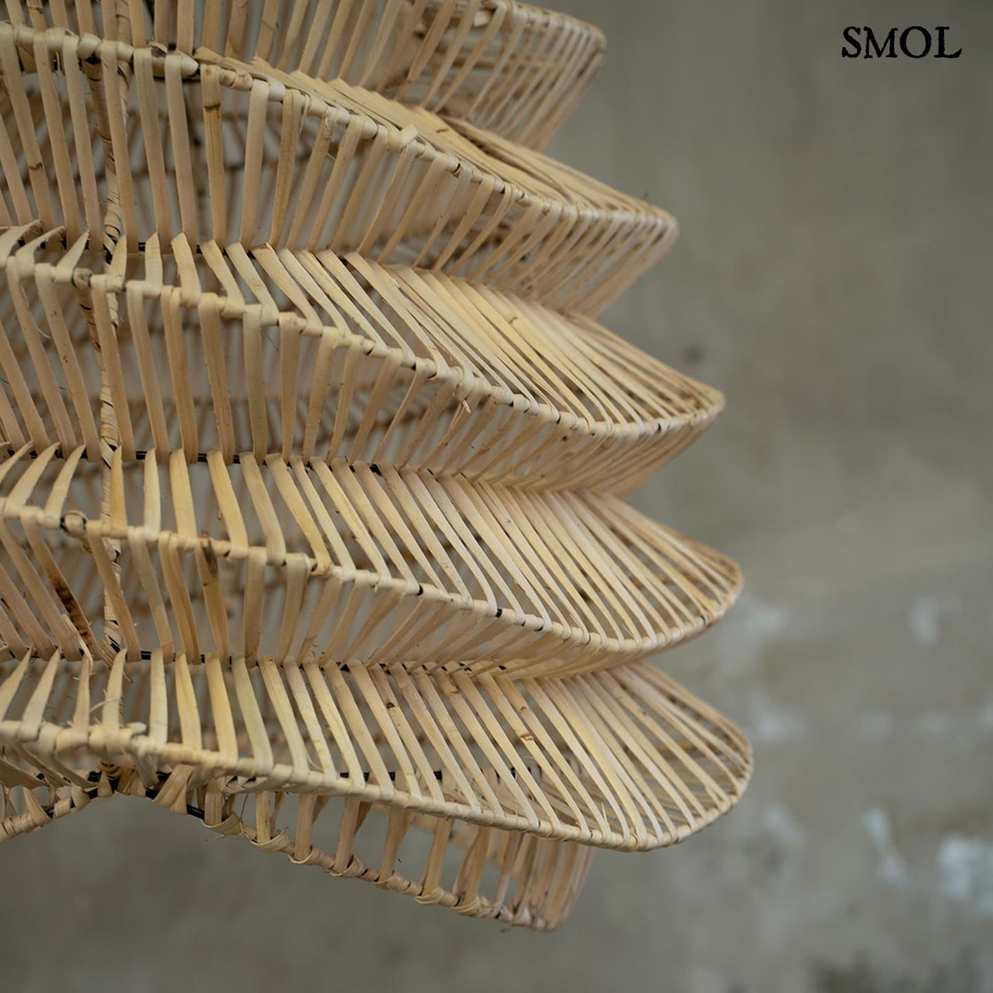Természetes Rattan Függőlámpaernyő, 55 cm | GOOD VIBES | SMOL - oldalról nagyítva
