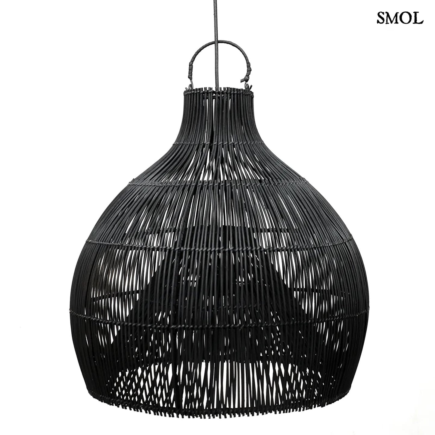 Természetes Rattan Függőlámpaernyő, 55 cm | LOBSTER | SMOL - fehér háttérrel
