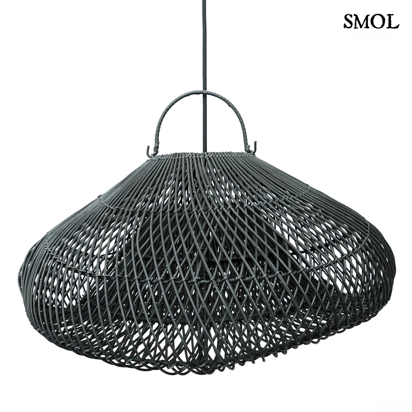 Természetes Rattan Függőlámpaernyő, ⌀60 cm | CLOUD | SMOL - rövidebb oldal