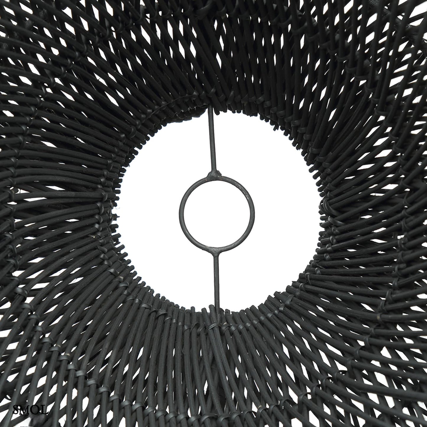 Természetes Rattan Függőlámpaernyő, ⌀60 cm | CLOUD | SMOL - alulról