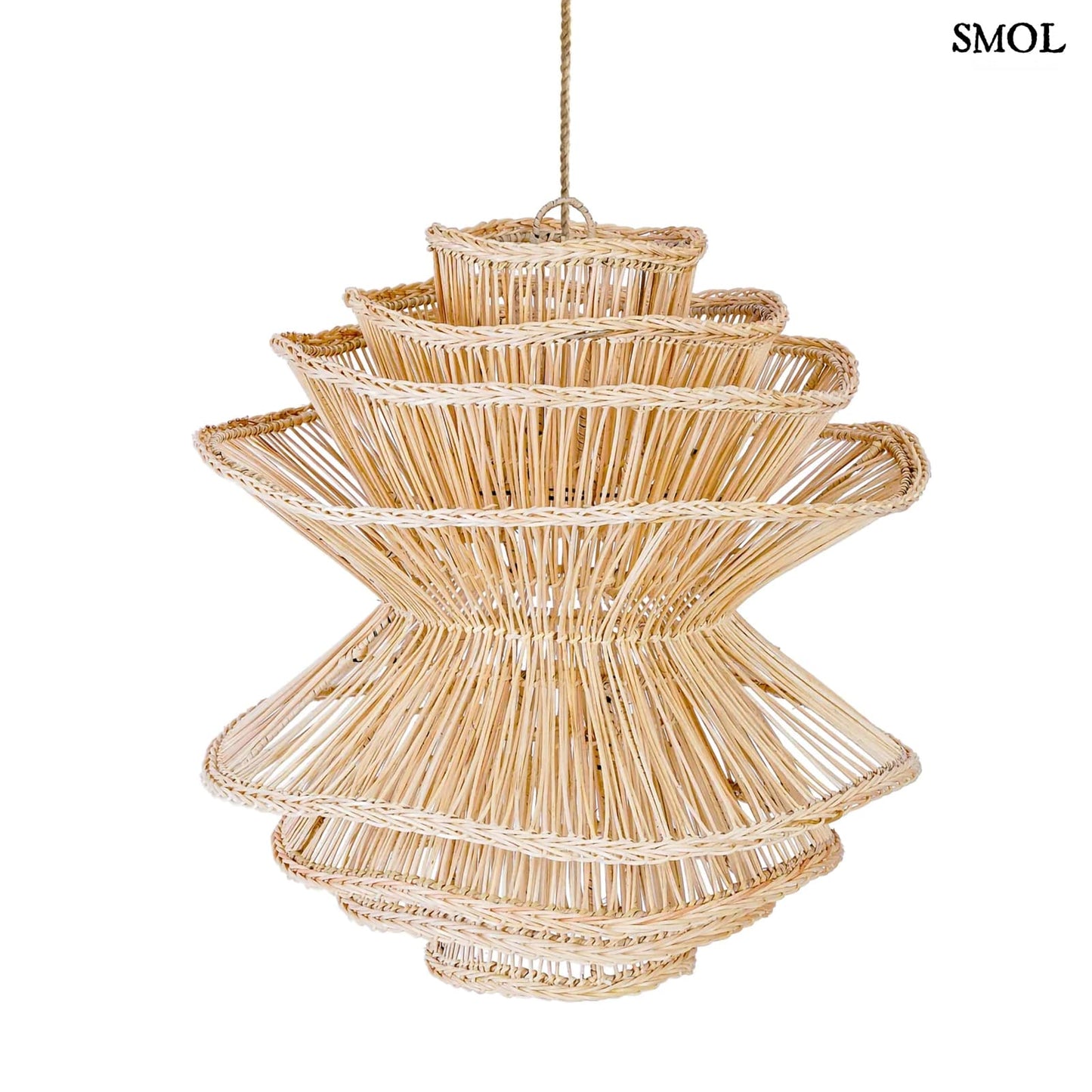 Természetes Rattan Függőlámpaernyő, 63 cm | SHIITAKE | SMOL - fehér háttérrel