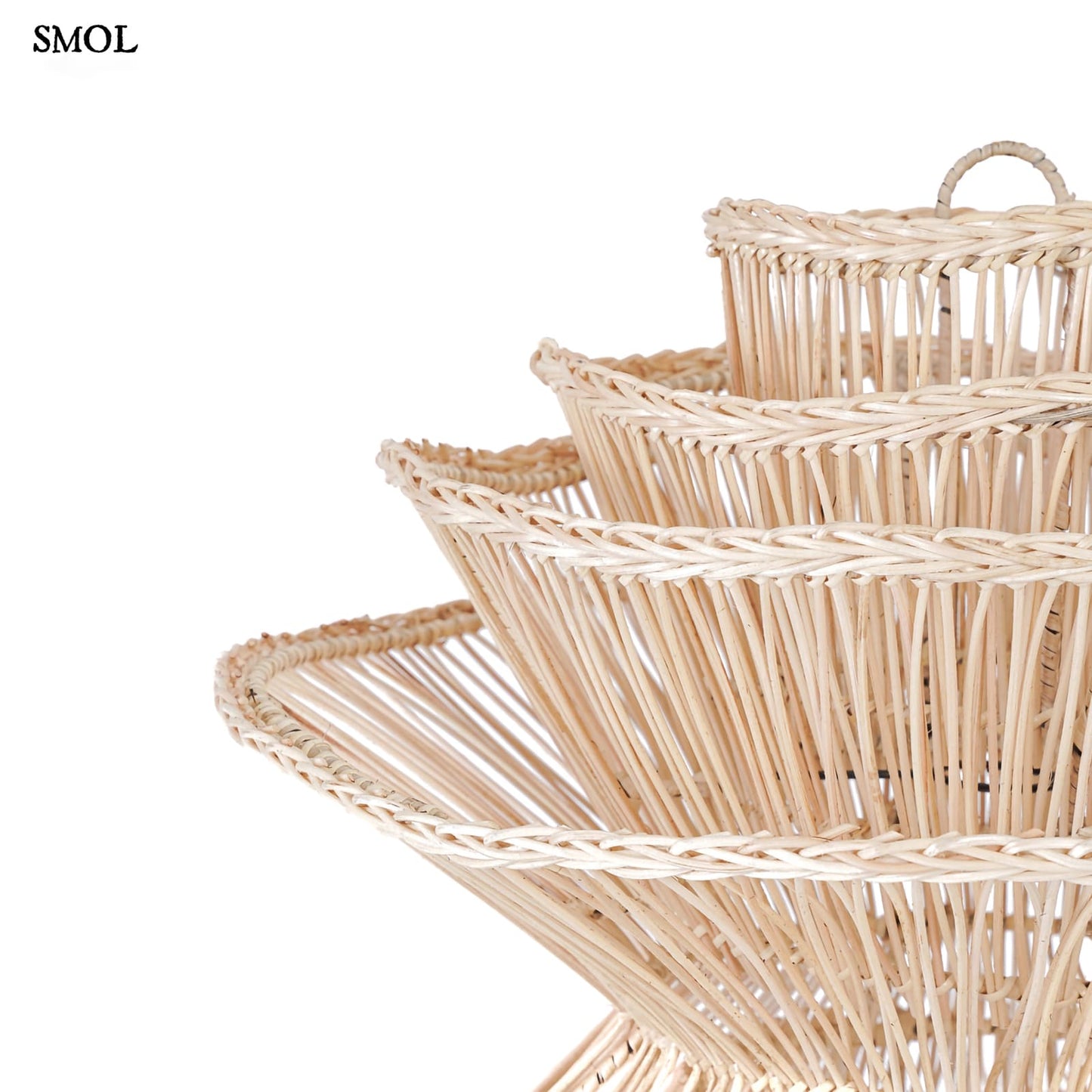Természetes Rattan Függőlámpaernyő, 63 cm | SHIITAKE | SMOL - oldalról nagyítva