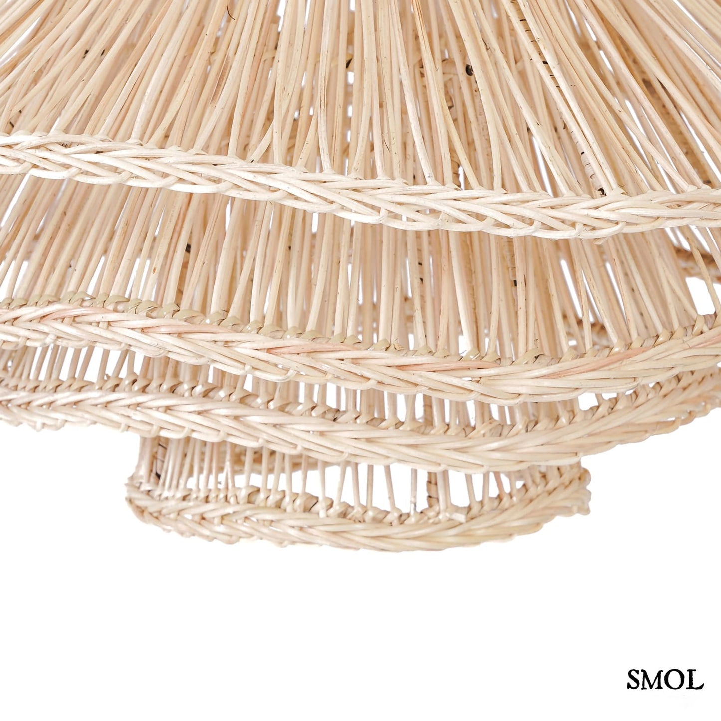Természetes Rattan Függőlámpaernyő, 63 cm | SHIITAKE | SMOL - alsó rész nagyítva