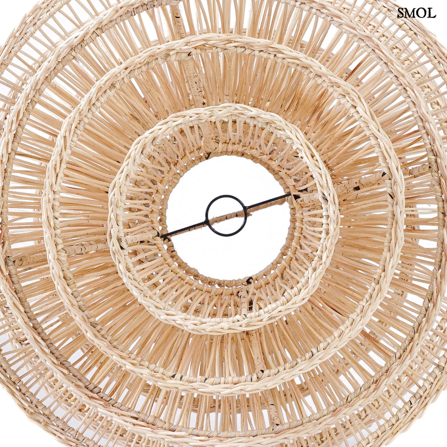Természetes Rattan Függőlámpaernyő, 63 cm | SHIITAKE | SMOL - felülről