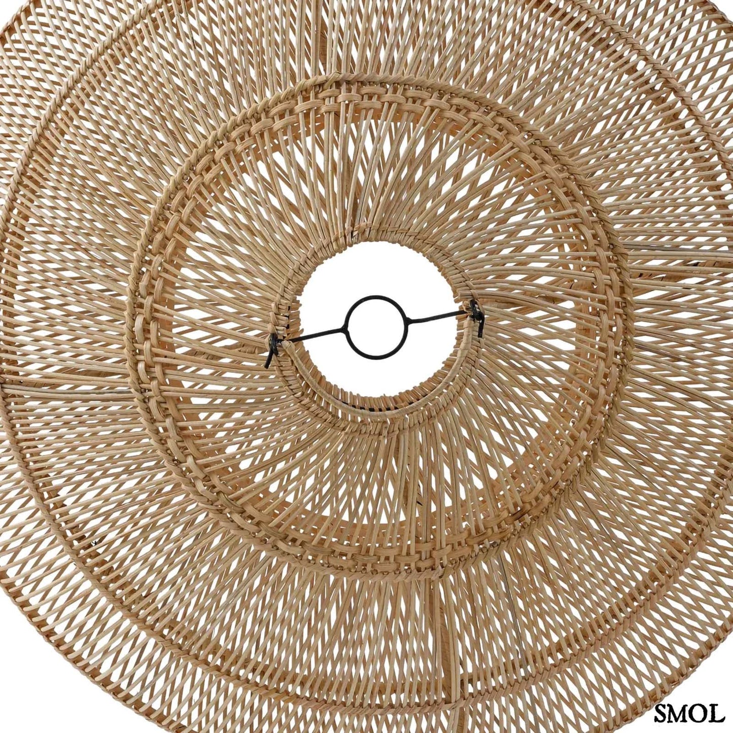 Függőlámpaernyő - natúr, rattan, ⌀75 cm | MACARON | SMOL - felülről nagyítva