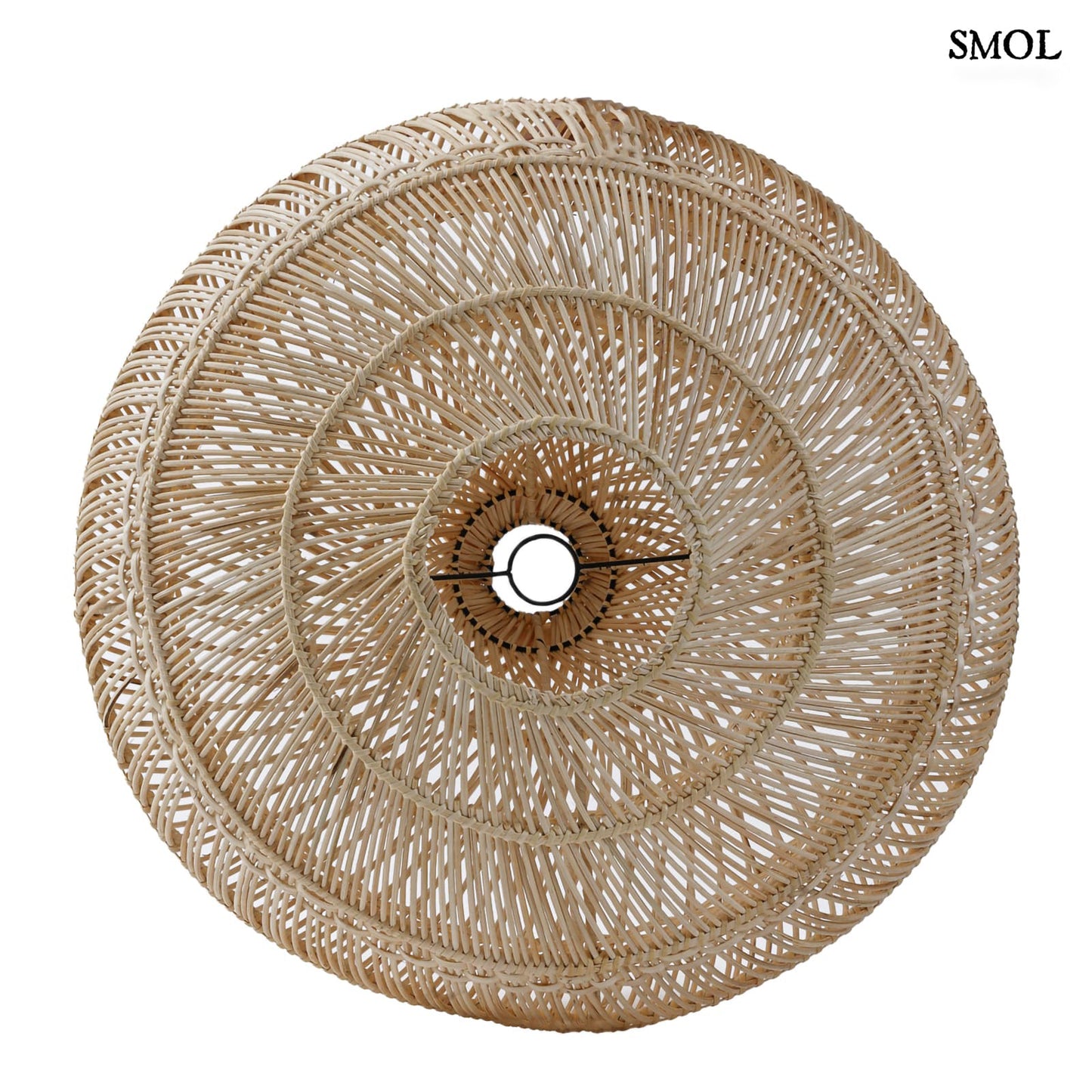 Természetes Rattan Függőlámpaernyő, 80 cm | DROP | SMOL - alulról