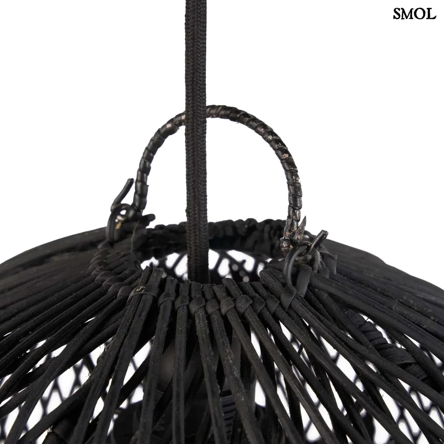 Természetes Rattan Függőlámpaernyő, ⌀30 cm | BUBBLE | SMOL - felső rész nagyítva