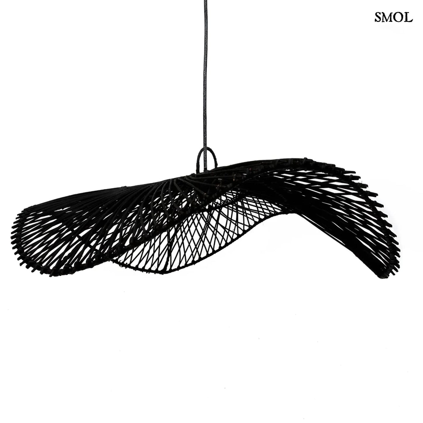 Természetes Rattan Függőlámpaernyő, 75 cm | CHAPEAU | SMOL - fehér háttérrel