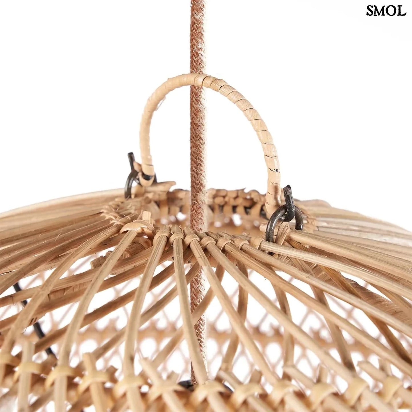 Természetes Rattan Függőlámpaernyő, ⌀ 50 cm | BUBBLE | SMOL - akasztó nagyítva