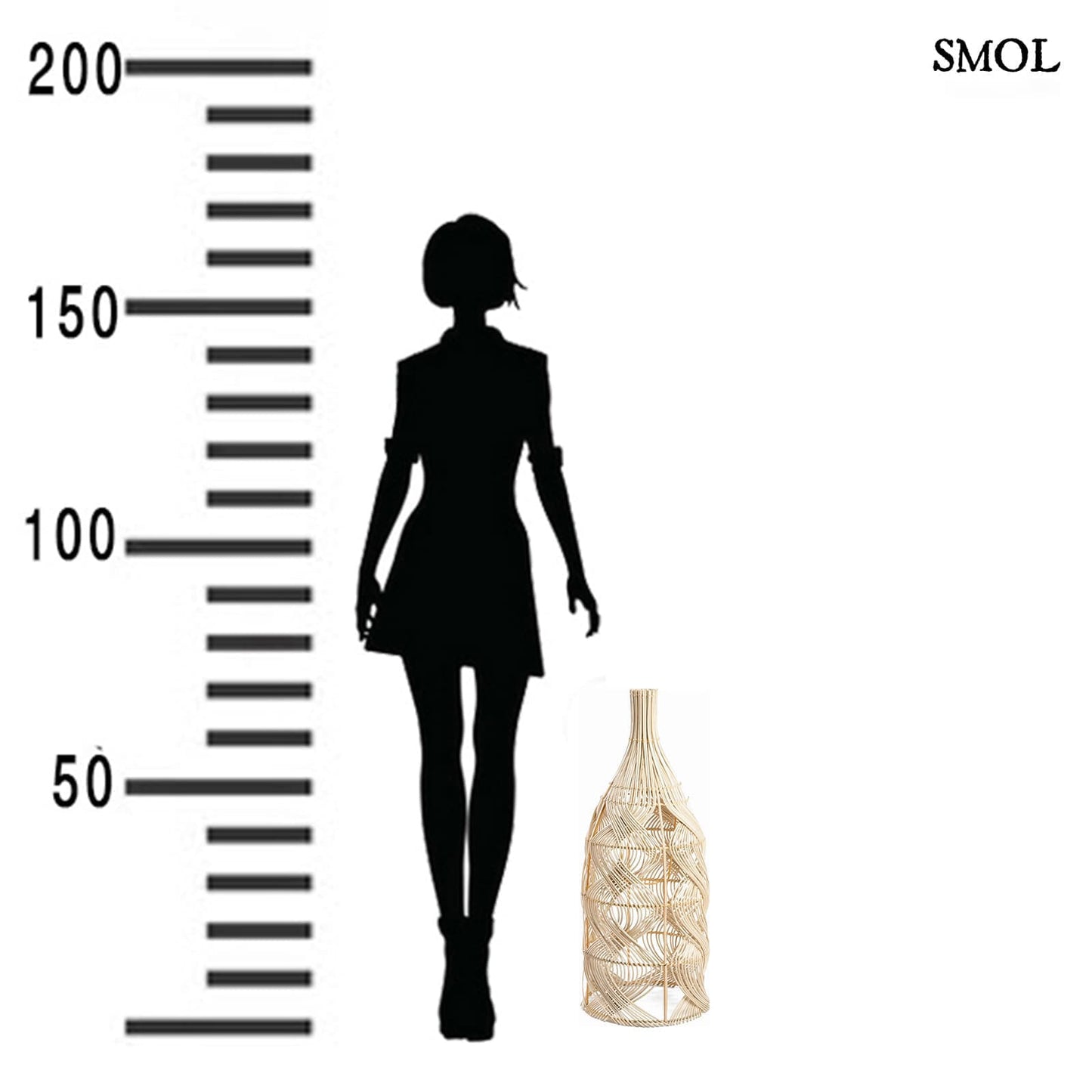 Természetes Rattan Lámpaernyő, 70 cm | GARAFFA | SMOL - méretarányosan
