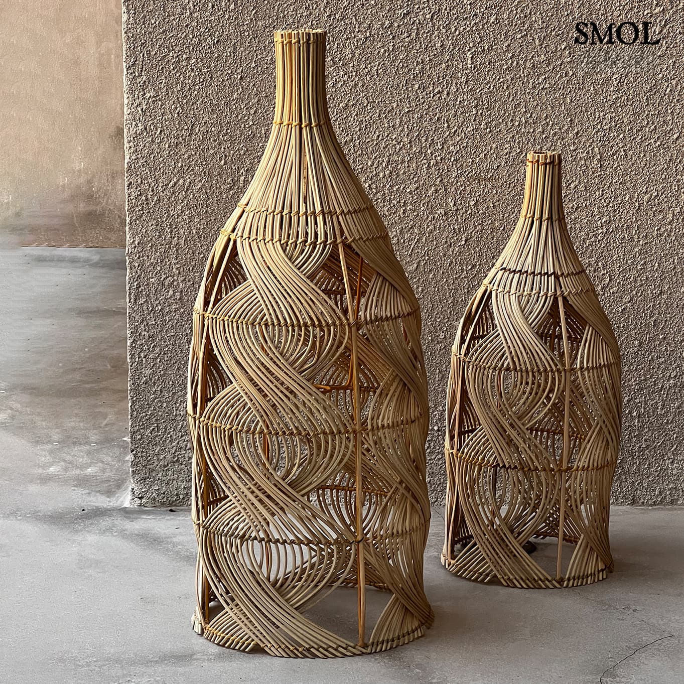 Természetes Rattan Lámpaernyő, 70 cm | GARAFFA | SMOL - két méretben, padlón