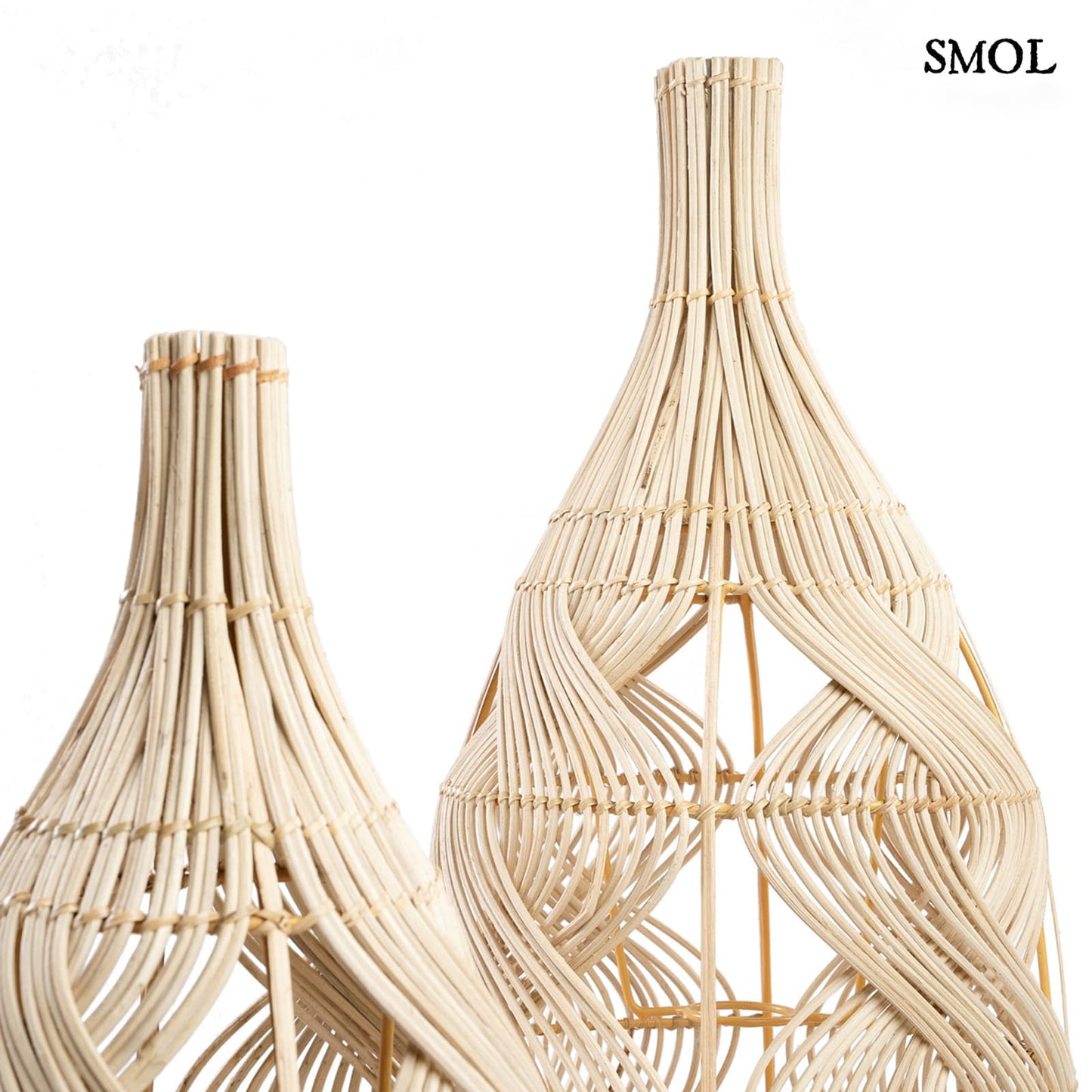 Természetes Rattan Lámpaernyő, 70 cm | GARAFFA | SMOL - felső rész nagyítva