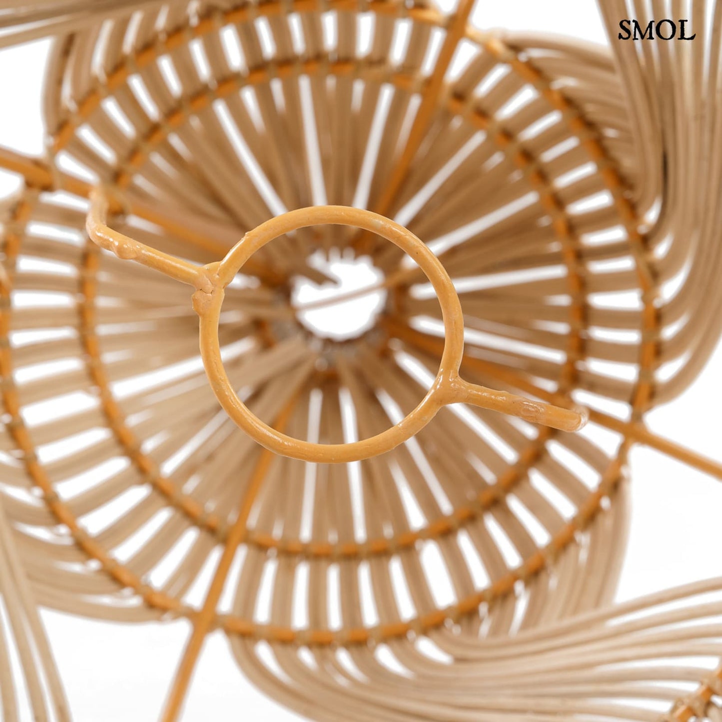 Természetes Rattan Lámpaernyő, 70 cm | GARAFFA | SMOL - felülről, nagyítva