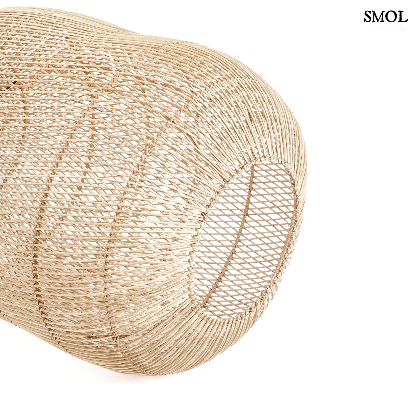 Természetes Rattan Lámpaernyő, 90 cm | KENDI | SMOL - oldalról, elfordítva