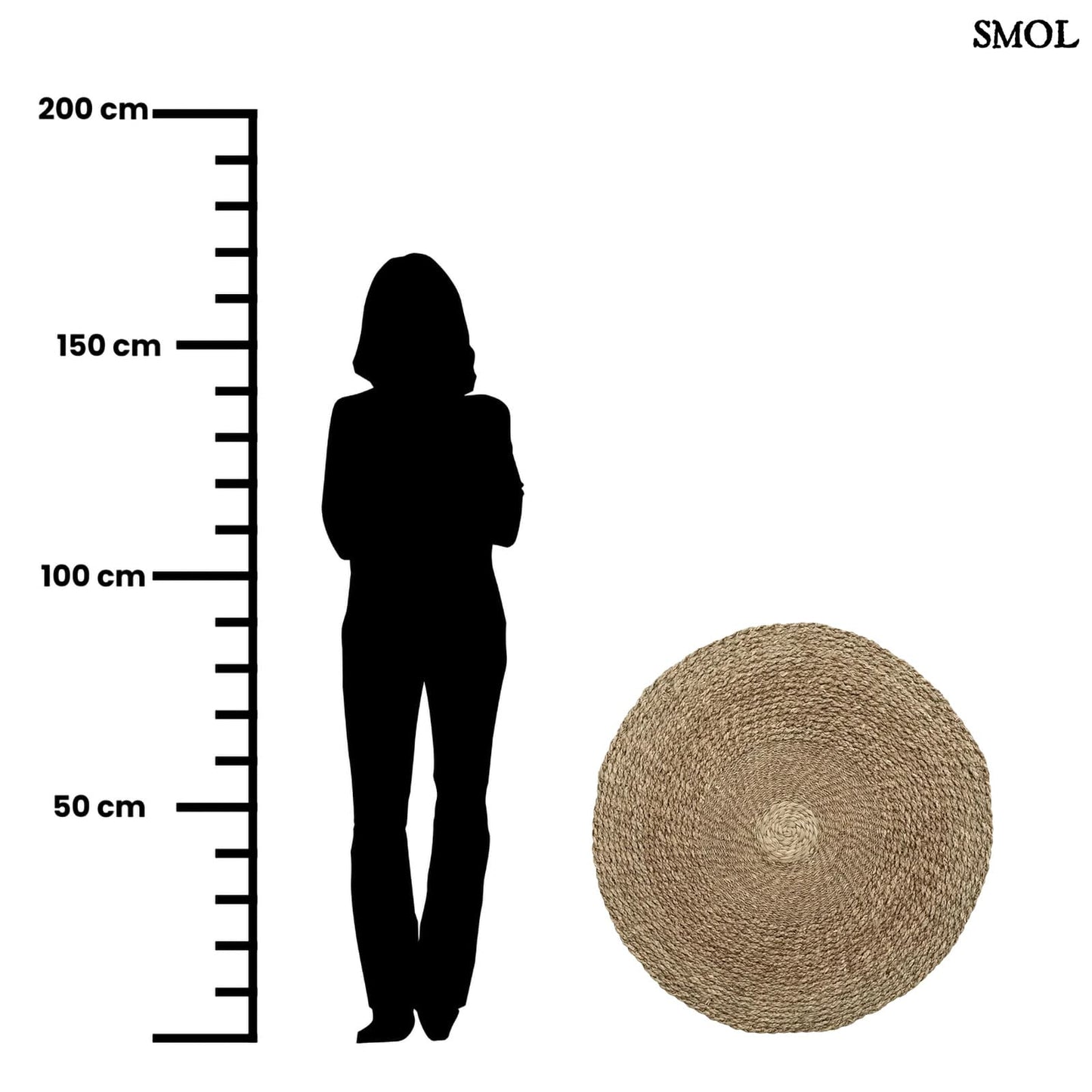 Természetes Tengerifű Szőnyeg, 90 cm | MEKONG | SMOL - méretarányosan