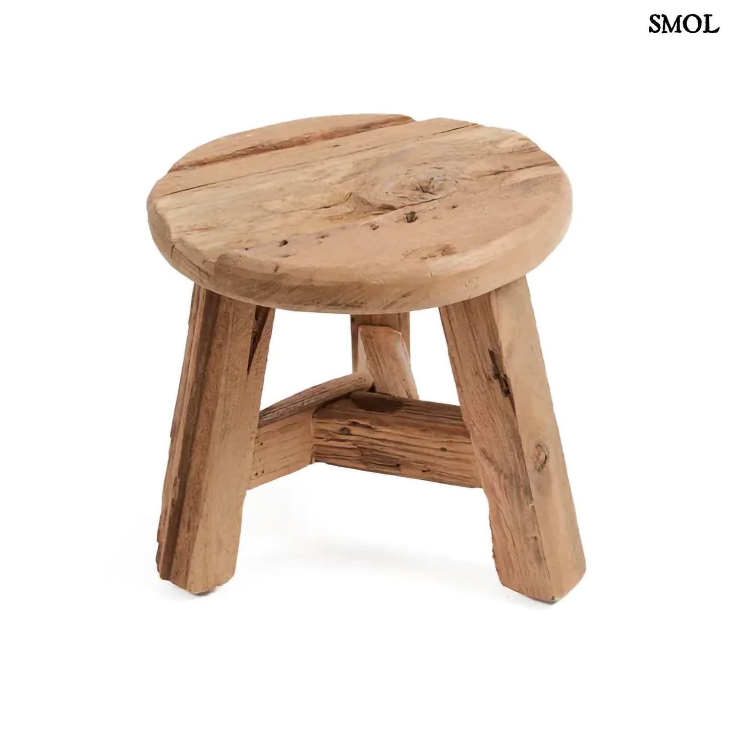 Ülőke - kisméretű, természetes teakfa, 27 cm | YATAI - smol.hu - fehér háttérrel